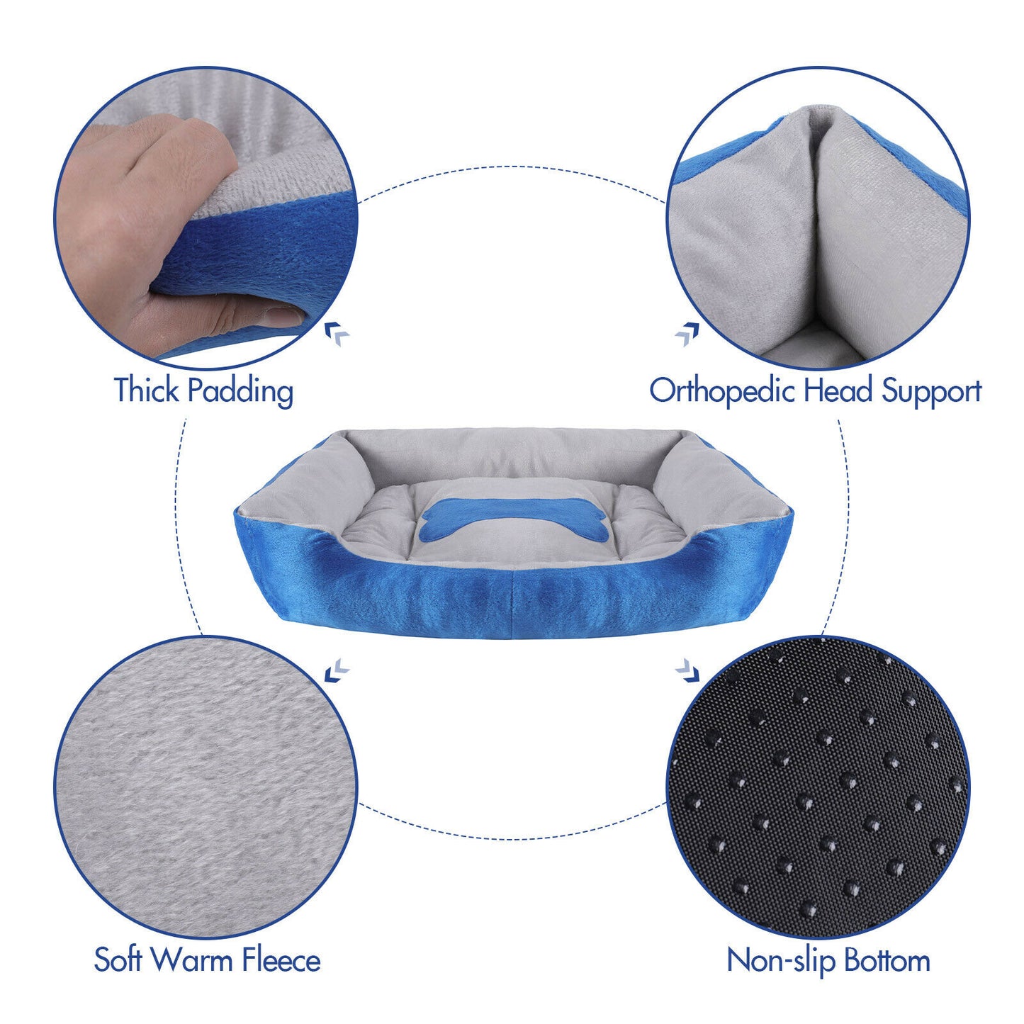 Pet Bed Accessories - Soft Washable Orthopedic Pet Bed - For Dogs or Cats -