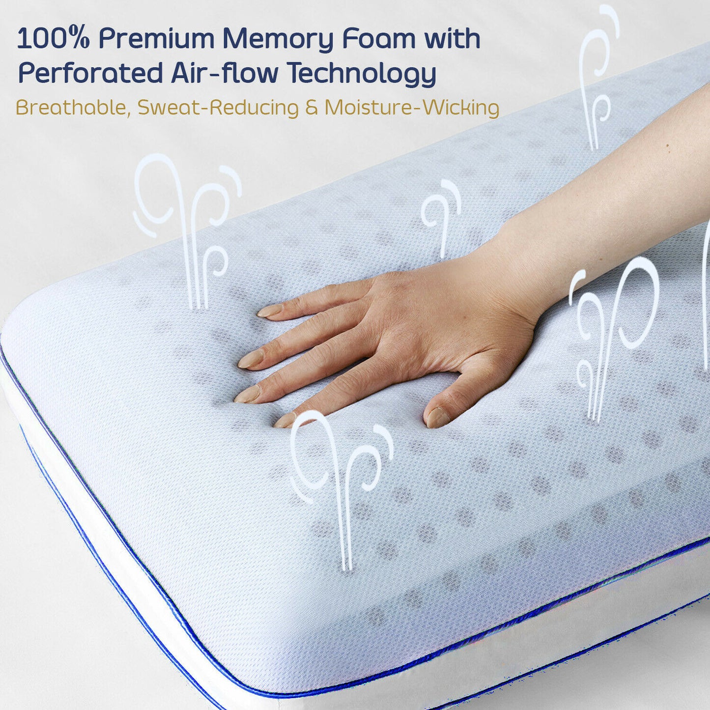 Pillows - Memory Foam Pillow With Cooling Gel - Side Sleeper, King, or Queen -