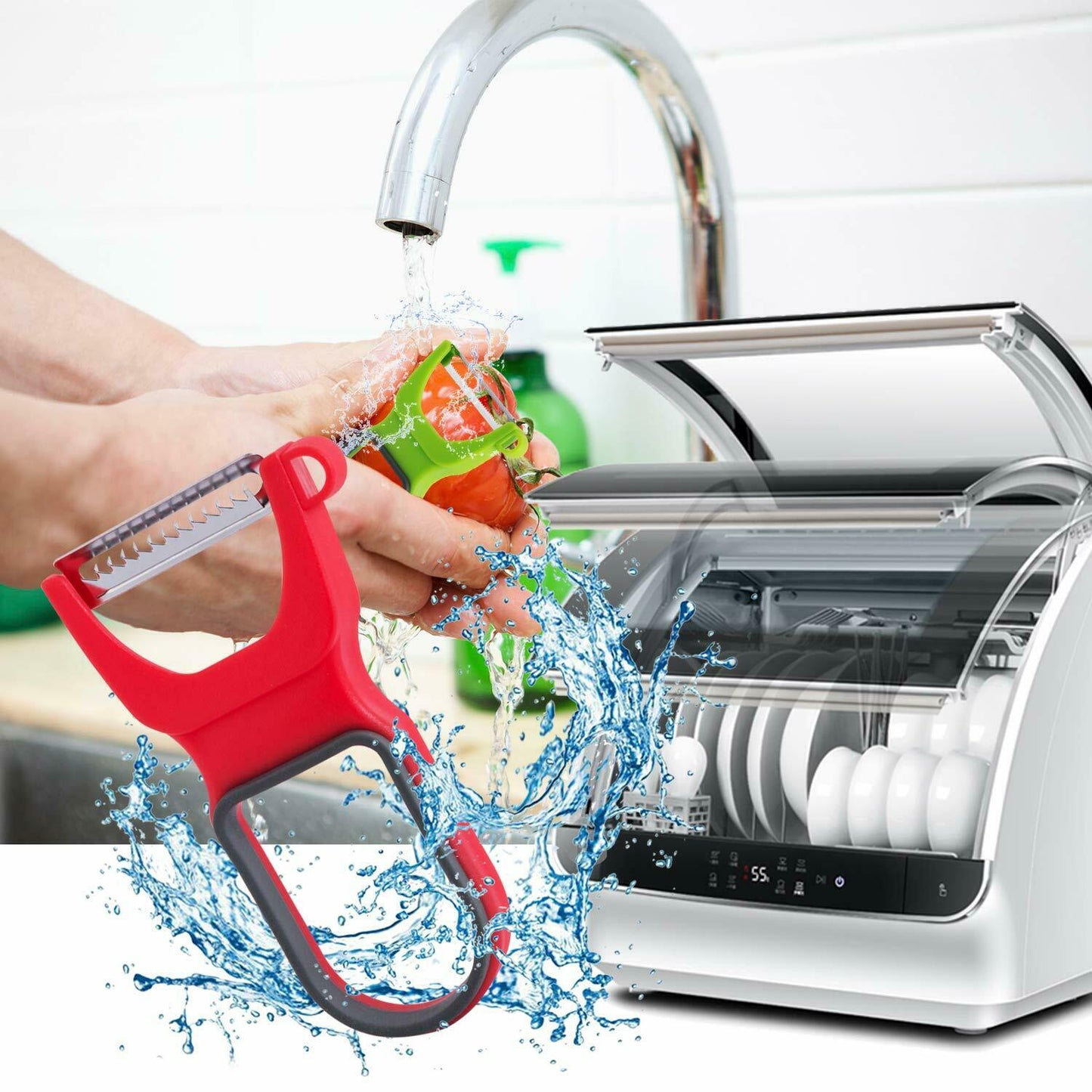 Food Peelers & Corers - Vegetable & Potato Peeler - Kitchen Slicer Cutter Grater - Set of 3 -