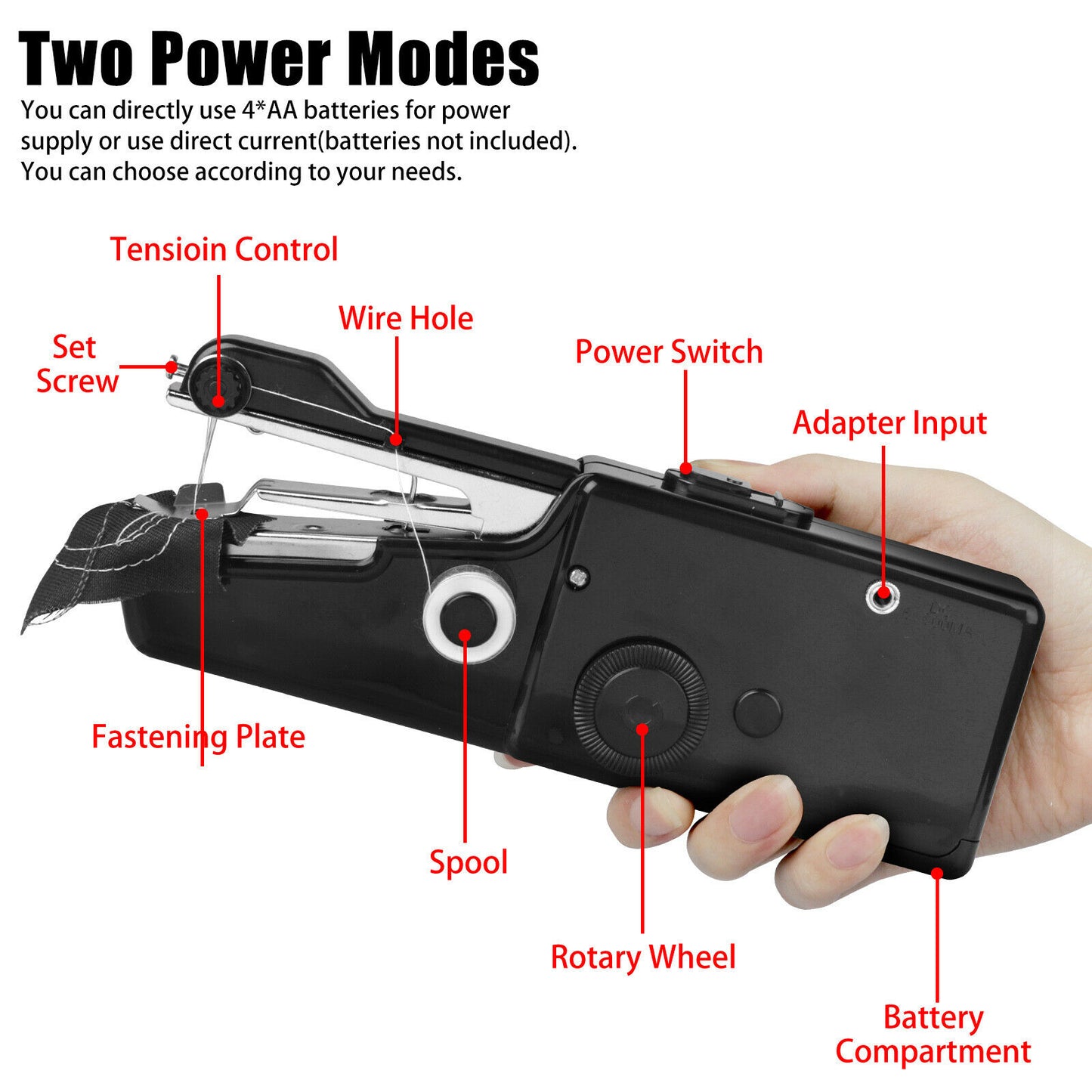 Sewing Machines - Sewing Machine Mini - Handheld Portable Stitch Machine - Cordless -