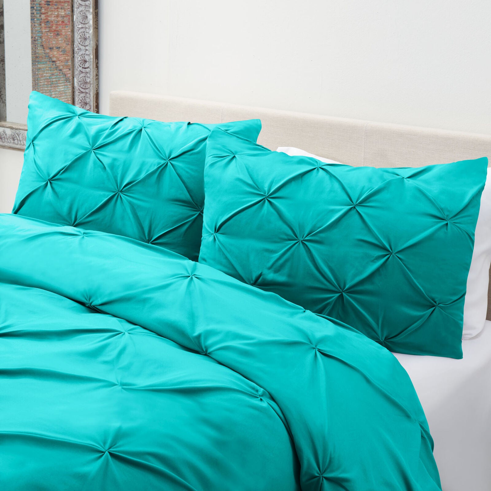 Bedding - Down Alternative Comforter Set - King Queen Twin Duvet Insert & Shams -