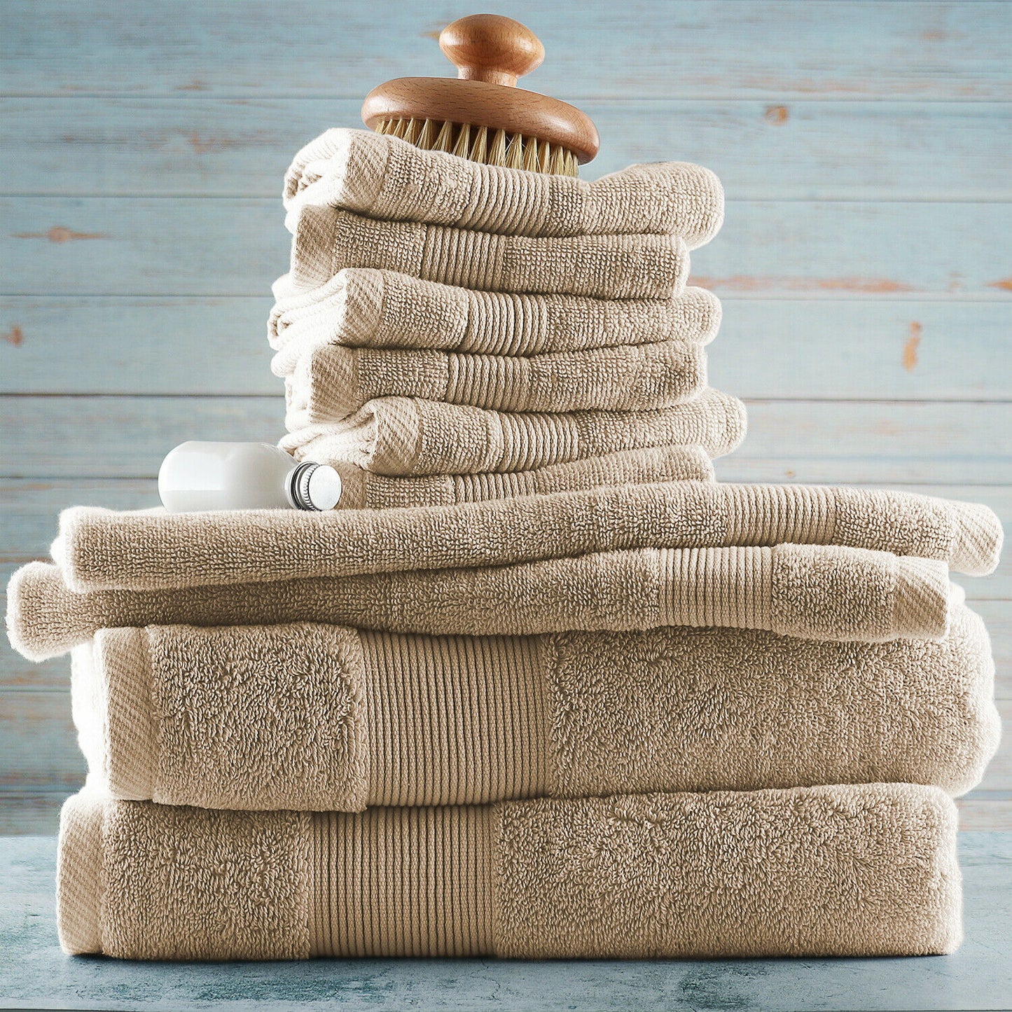 Bath Towels & Washcloths - 10 Piece Towel Set- Soft Cotton Bath Towels, Hand Towels & Washcloth -