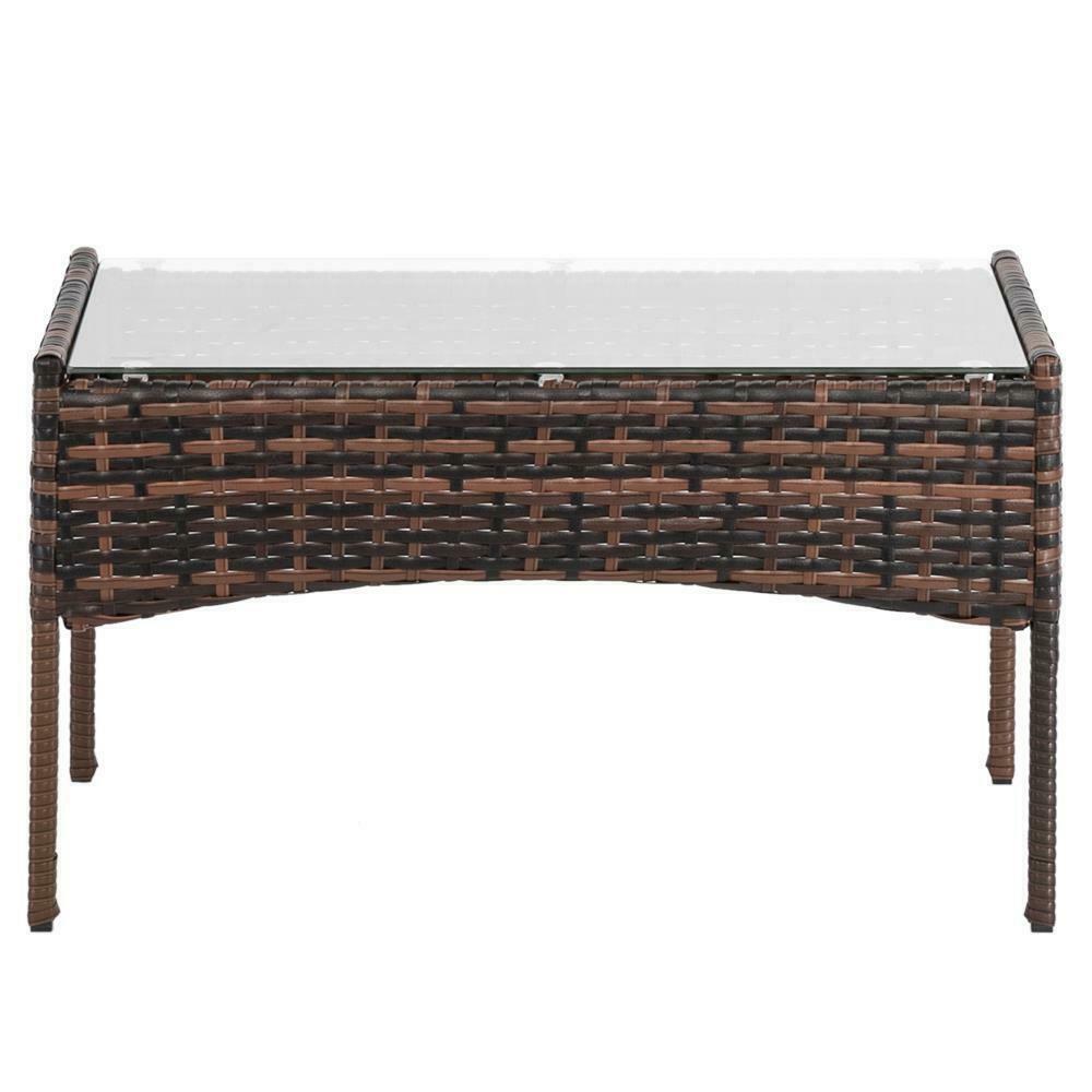 Outdoor Furniture Sets - Outdoor Patio Furniture - Rattan Wicker Furniture - 4 Piece Set Brown -