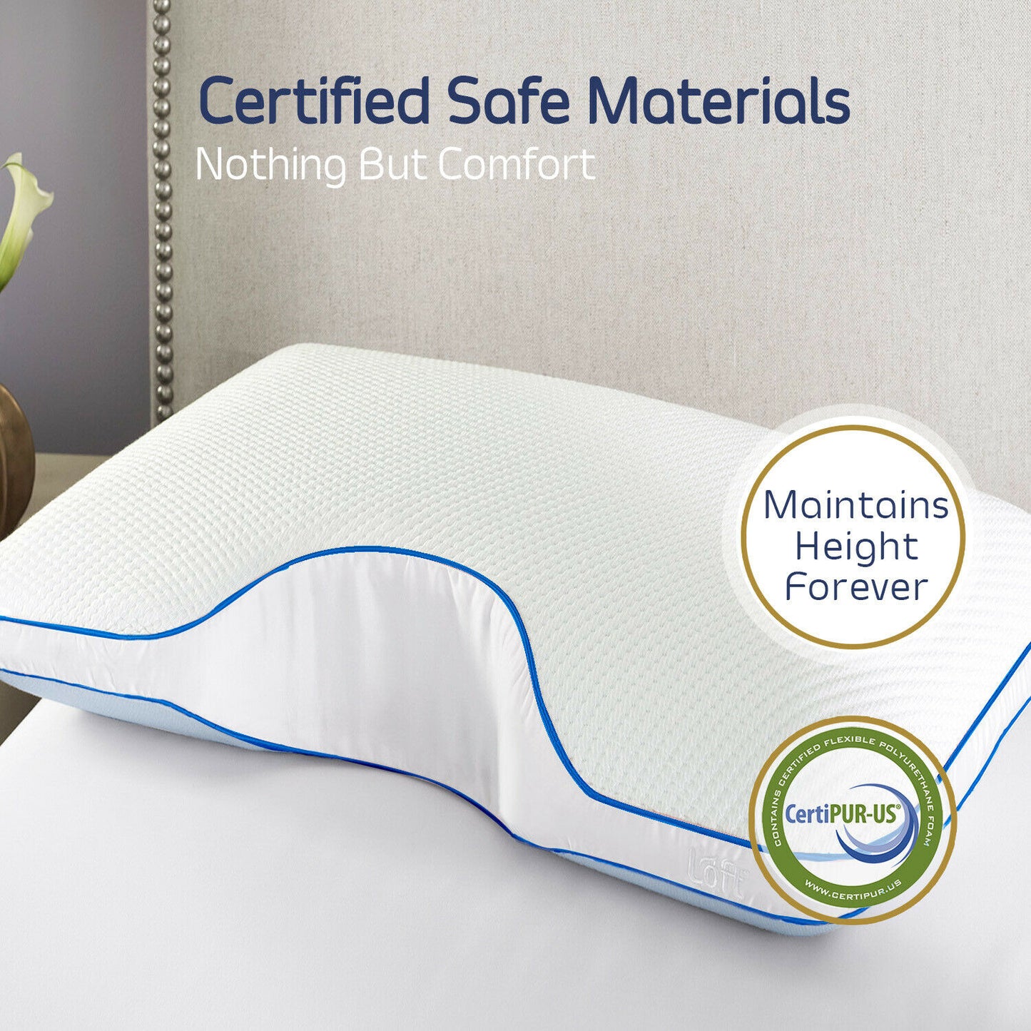Pillows - Memory Foam Pillow With Cooling Gel - Side Sleeper, King, or Queen -