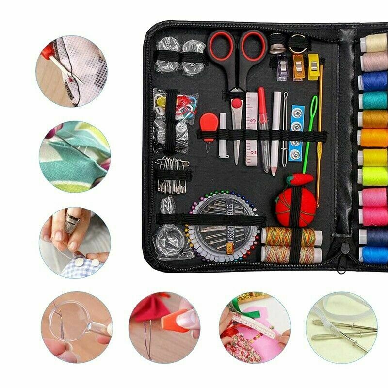Sewing Baskets & Kits - Sewing Kit - Sewing Needle, Thread, Scissor - Travel Box 183 Pc Set -