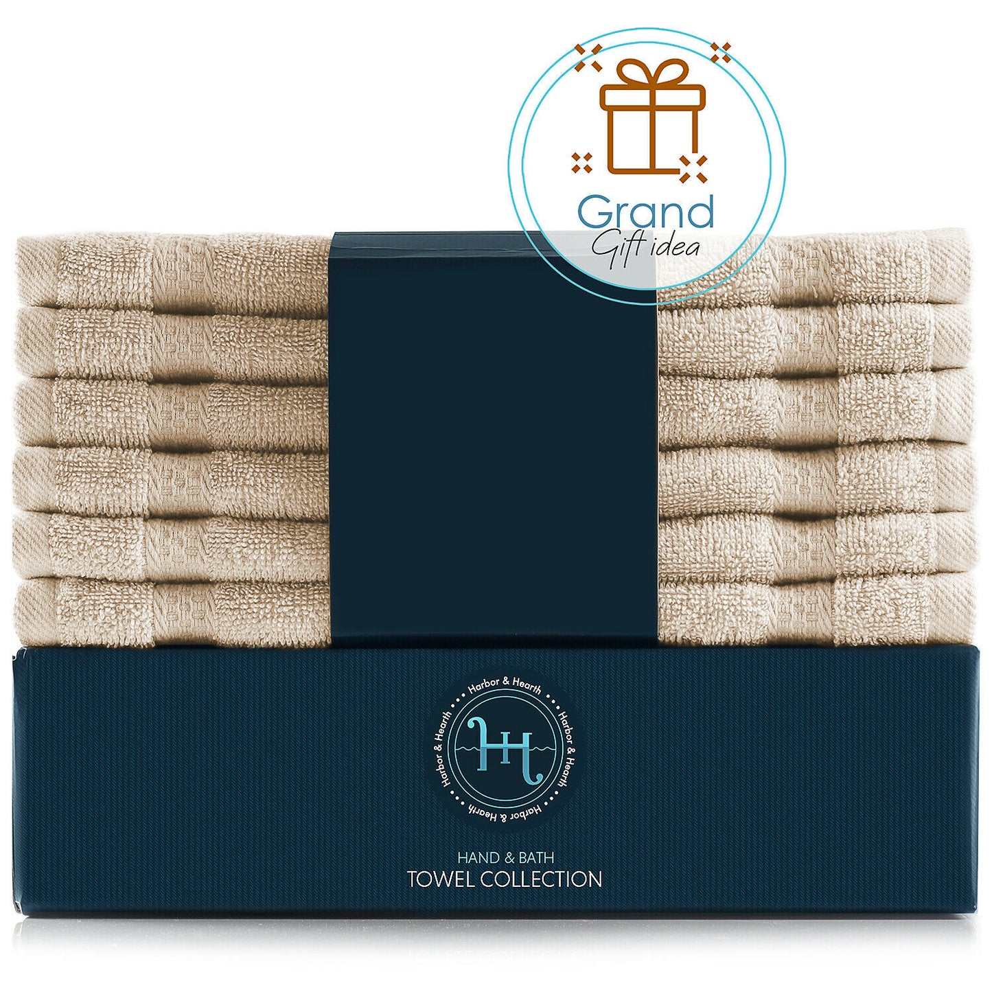 Bath Towels & Washcloths - Face Washcloths Set - 12 Pack Soft 100% Cotton Luxury Towel Face Cloths -