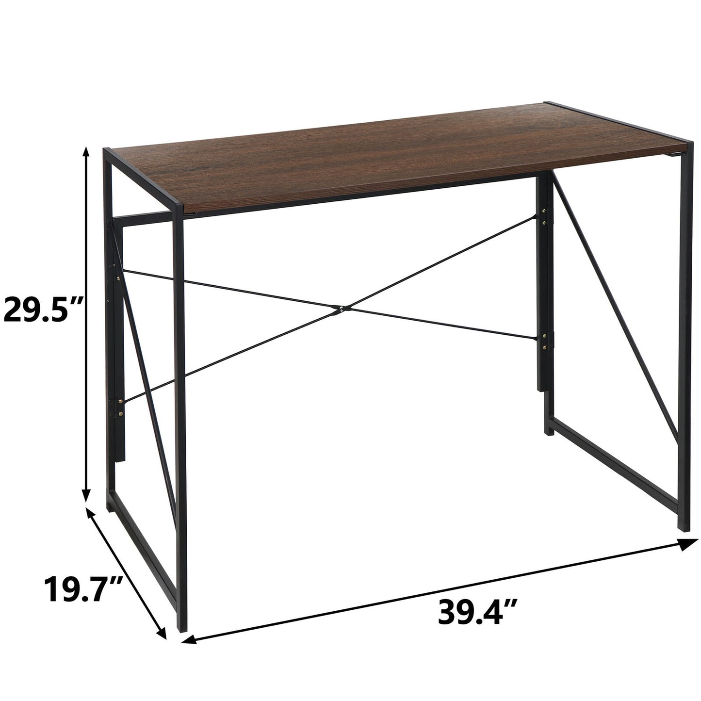 Desks - Home Office Writing Computer Desk - Modern Industrial Style - Folding -