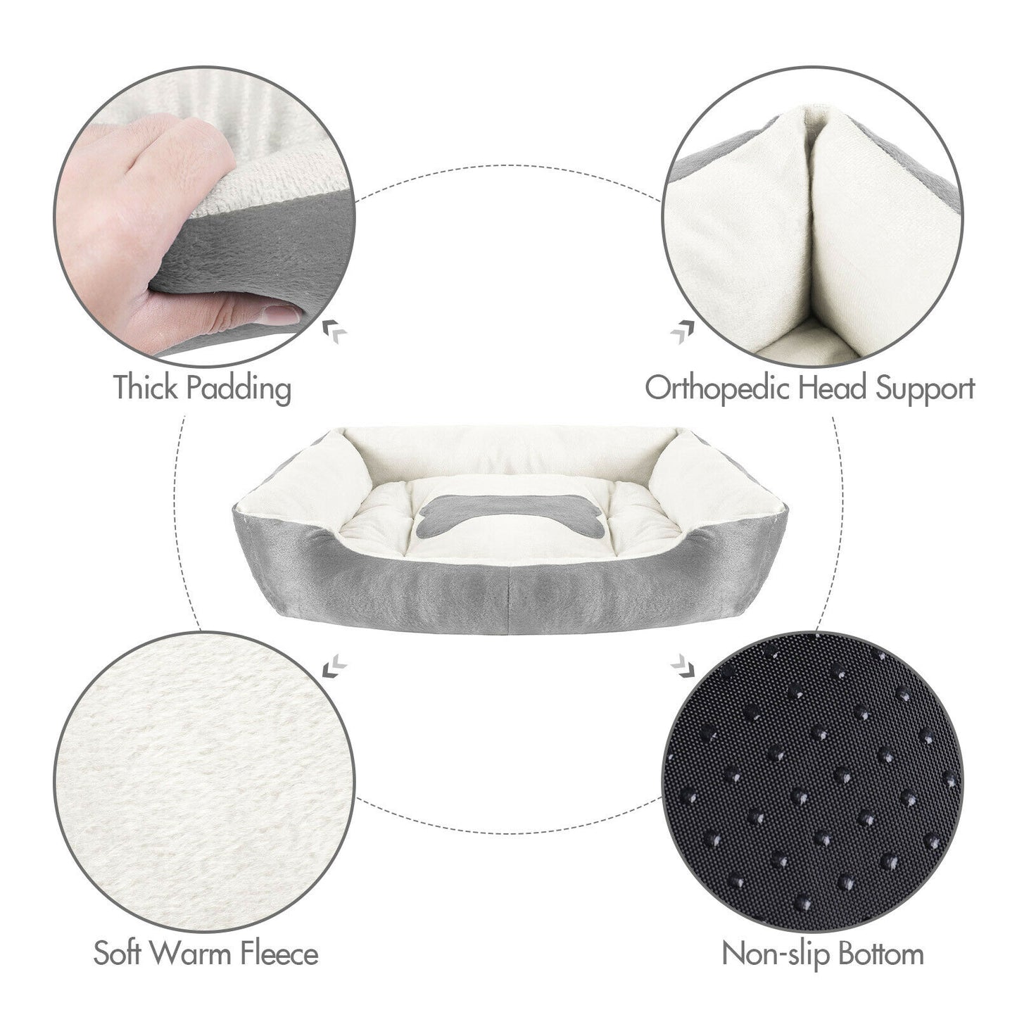 Pet Bed Accessories - Cats and Dogs Bed - Pet Warm Calming Nest - Small Large Orthopedic Bed -