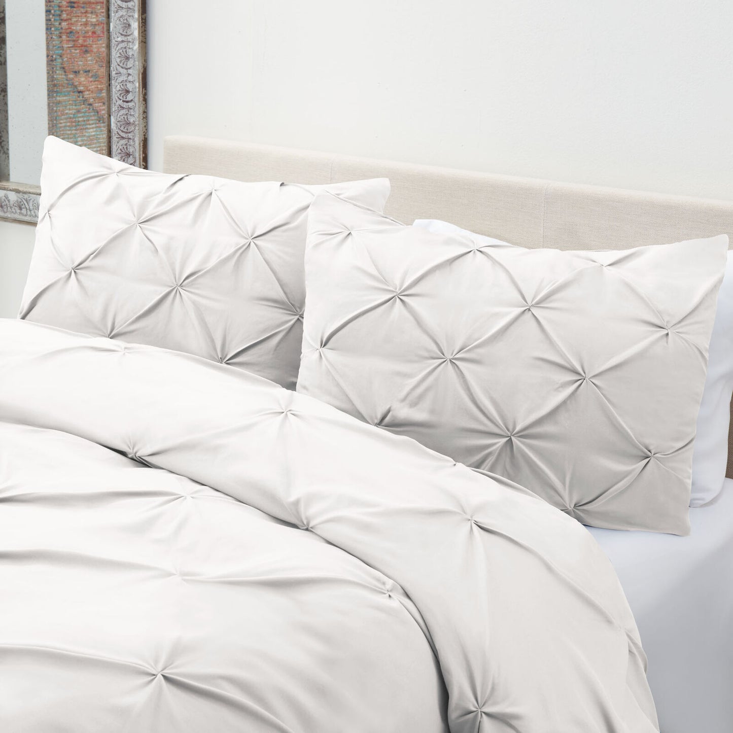 Bedding - Down Alternative Comforter Set - King Queen Twin Duvet Insert & Shams -