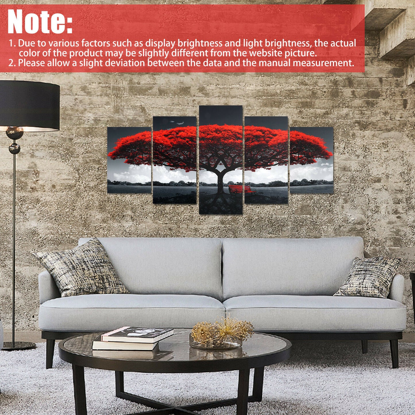 - Living Room Wall Art - Canvas Print Landscape Paintings- Modern 5pcs -