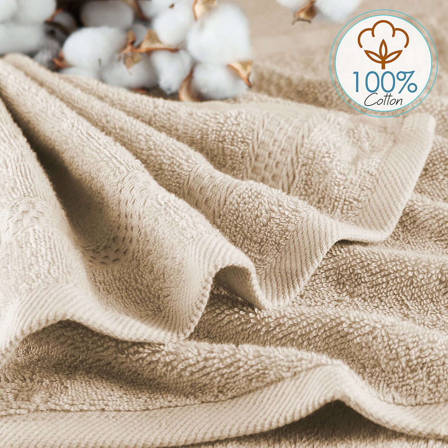 Bath Towels & Washcloths - Face Washcloths Set - 12 Pack Soft 100% Cotton Luxury Towel Face Cloths -