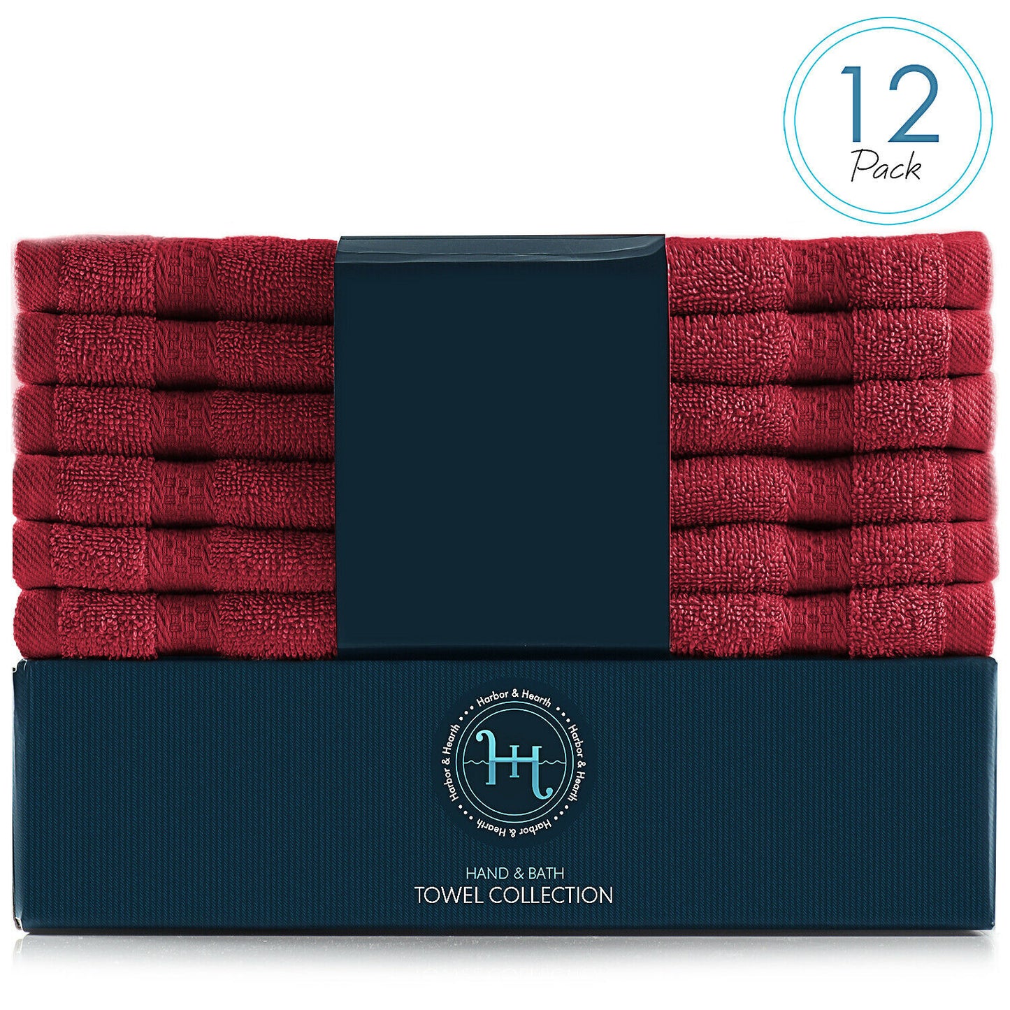 Bath Towels & Washcloths - Face Washcloths Set - 12 Pack Soft 100% Cotton Luxury Towel Face Cloths -
