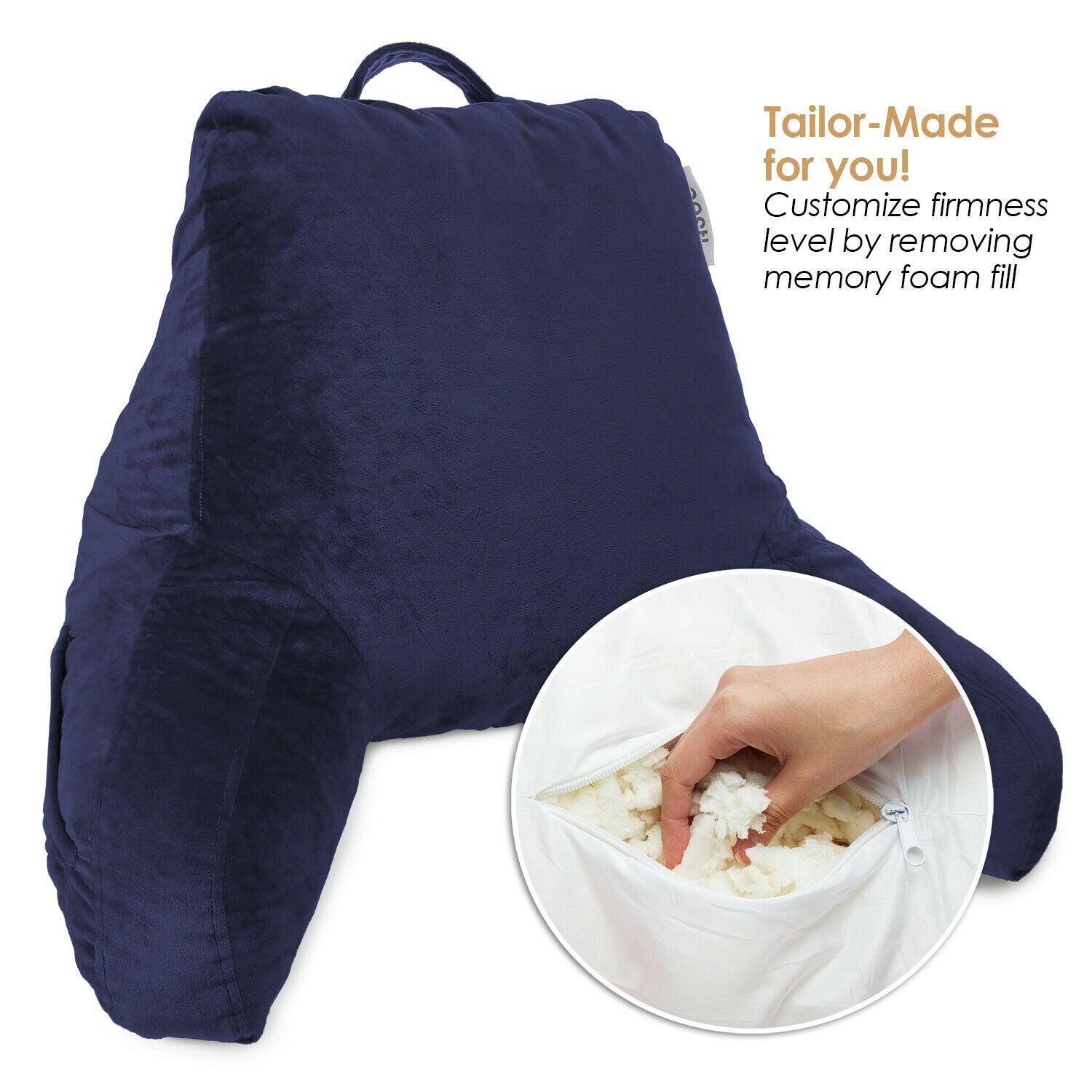 Pillows - TV & Reading Pillow - Kid's Memory Foam Bedrest Back Pillow 12 Colors! -
