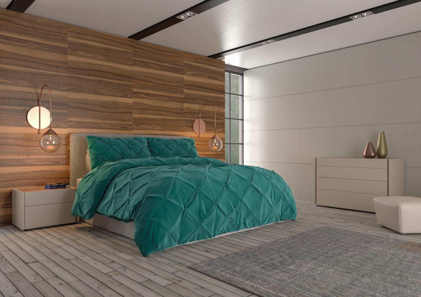 Bedding - Down Alternative Comforter Set - King Queen Twin Duvet Insert & Shams -