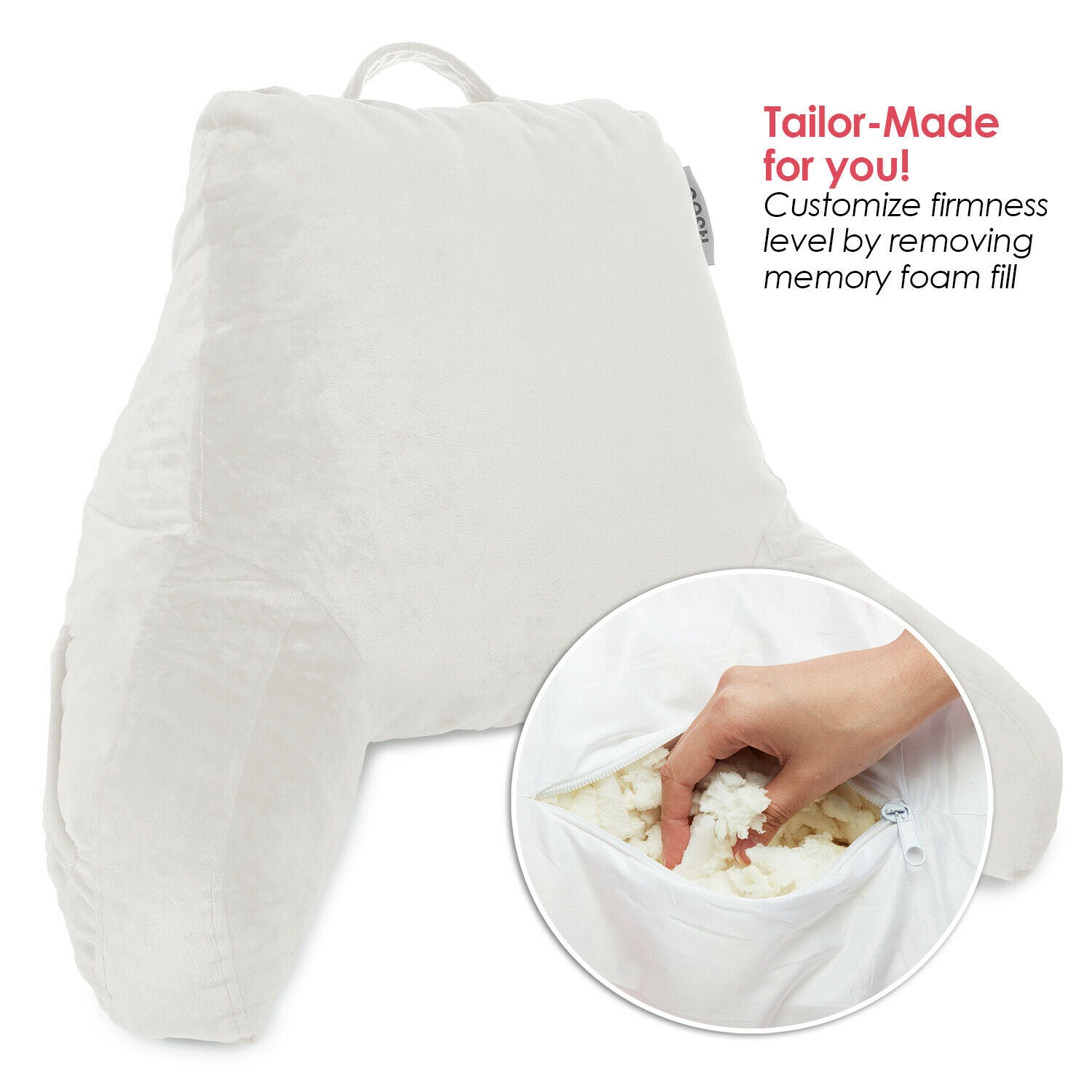 Pillows - TV & Reading Pillow - Kid's Memory Foam Bedrest Back Pillow 12 Colors! -