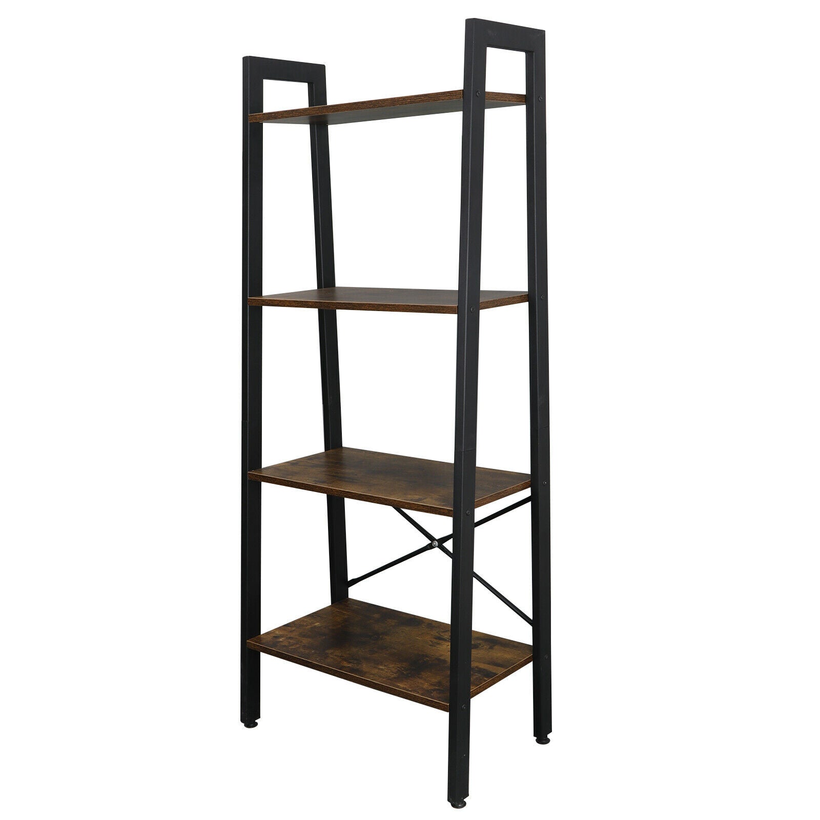 Storage & Organization - Ladder Shelf Storage Rack - 4 Tier Plant Stand Vintage Bookcase -