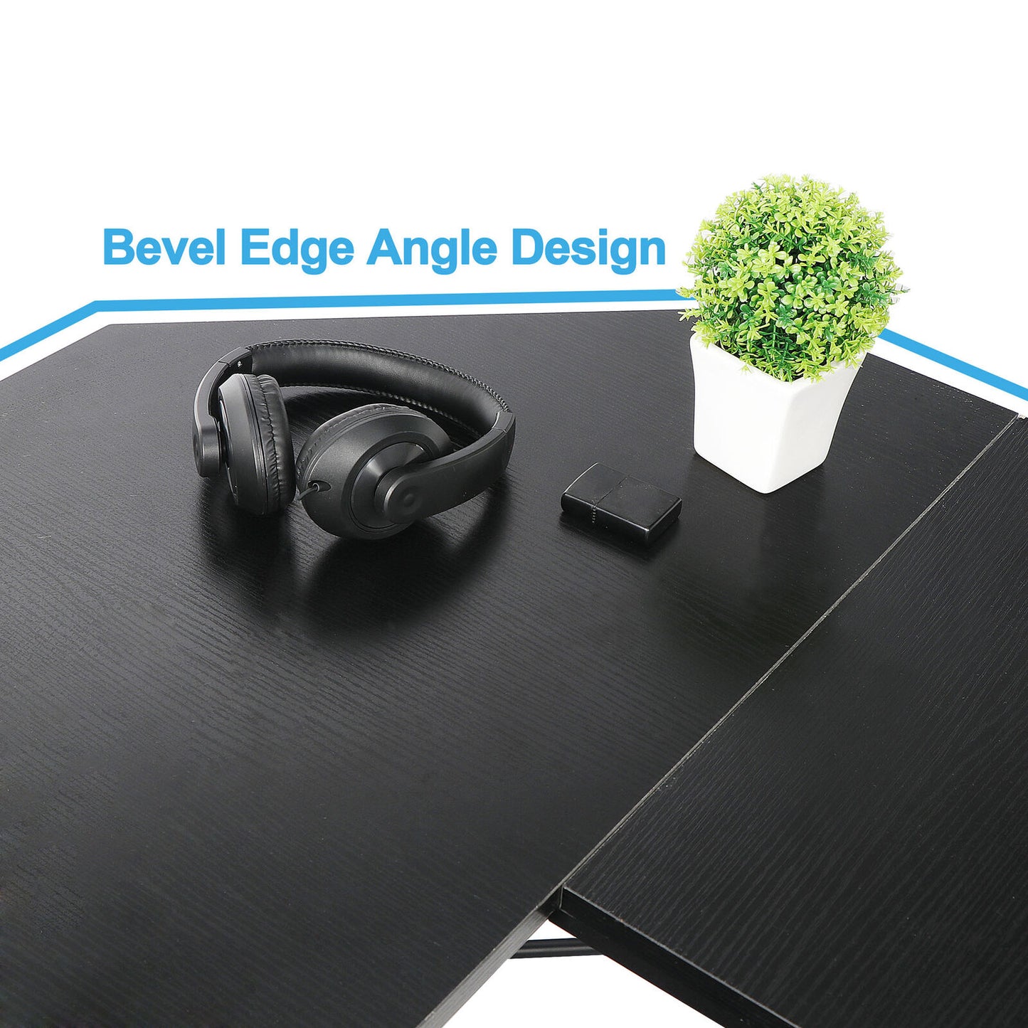 Desks - L-Shaped Computer Desk - For Office or Gaming - 66" -
