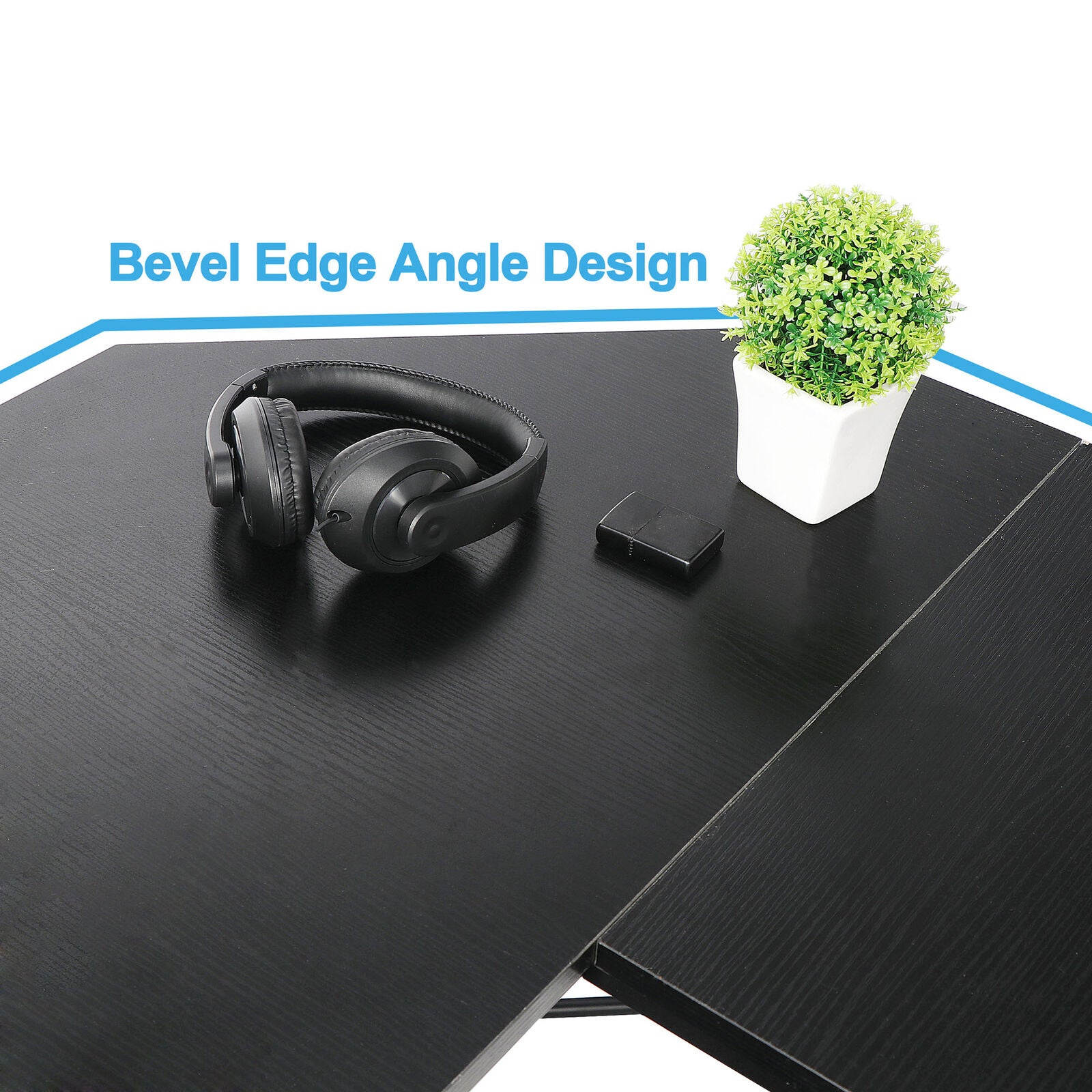 Desks - L-Shaped Computer Desk - For Office or Gaming - 66" -