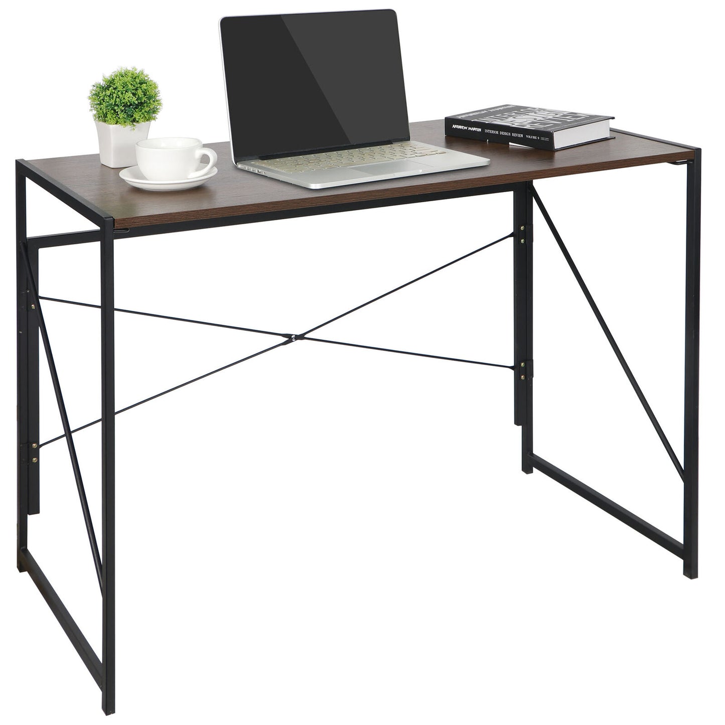 Desks - Home Office Writing Computer Desk - Modern Industrial Style - Folding -