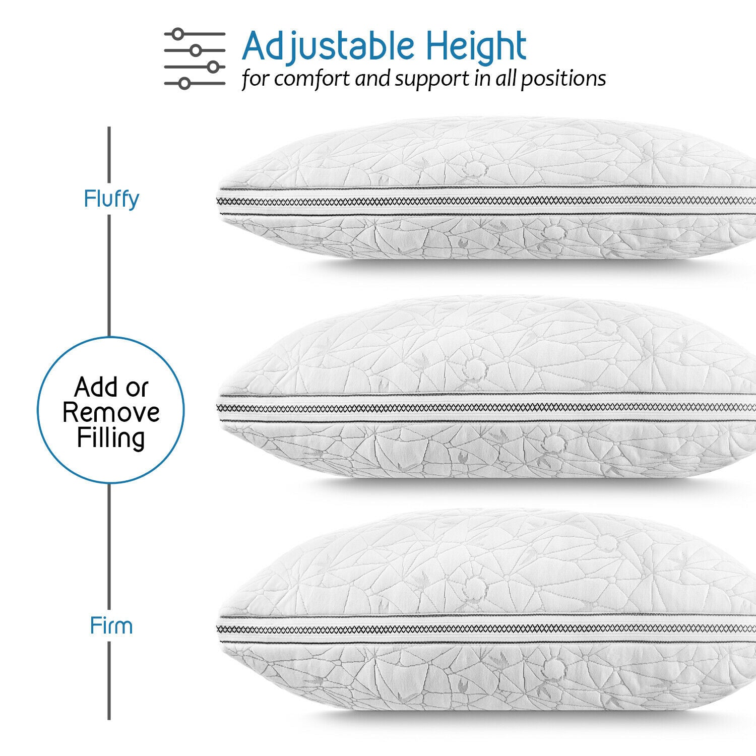 Pillows - Cool Gel Memory Foam Pillow - Hypoallergenic Body Pillow -