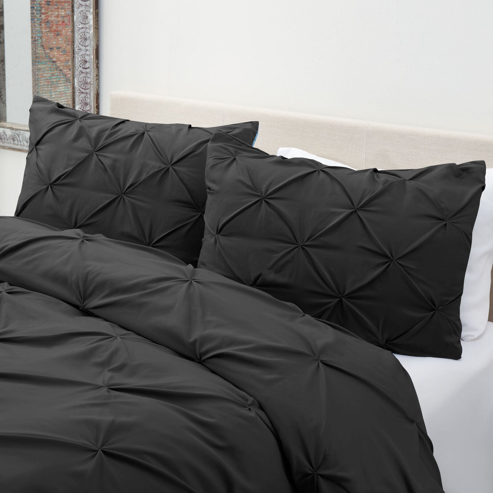 Bedding - Down Alternative Comforter Set - King Queen Twin Duvet Insert & Shams -