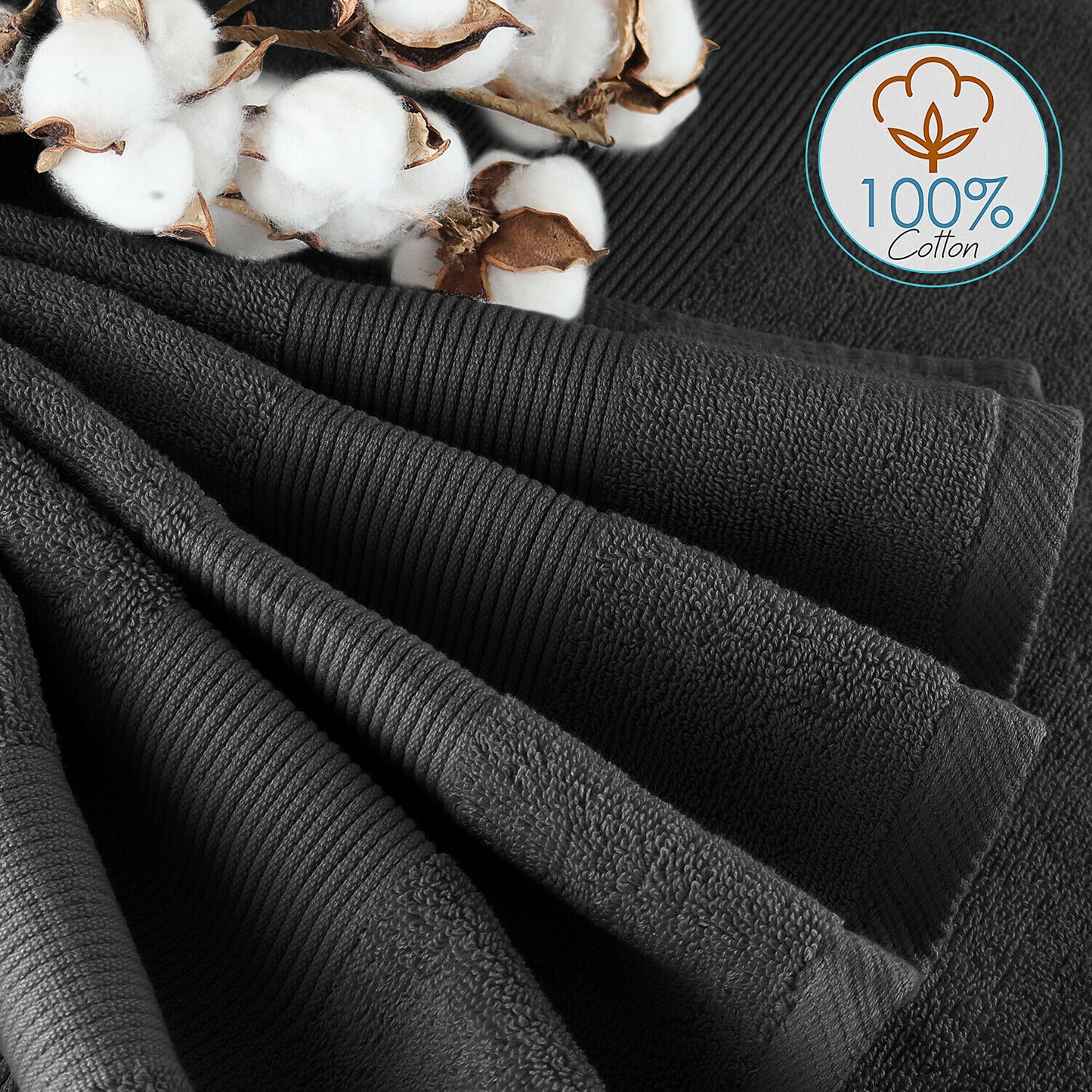 Bath Towels & Washcloths - 10 Piece Towel Set- Soft Cotton Bath Towels, Hand Towels & Washcloth -