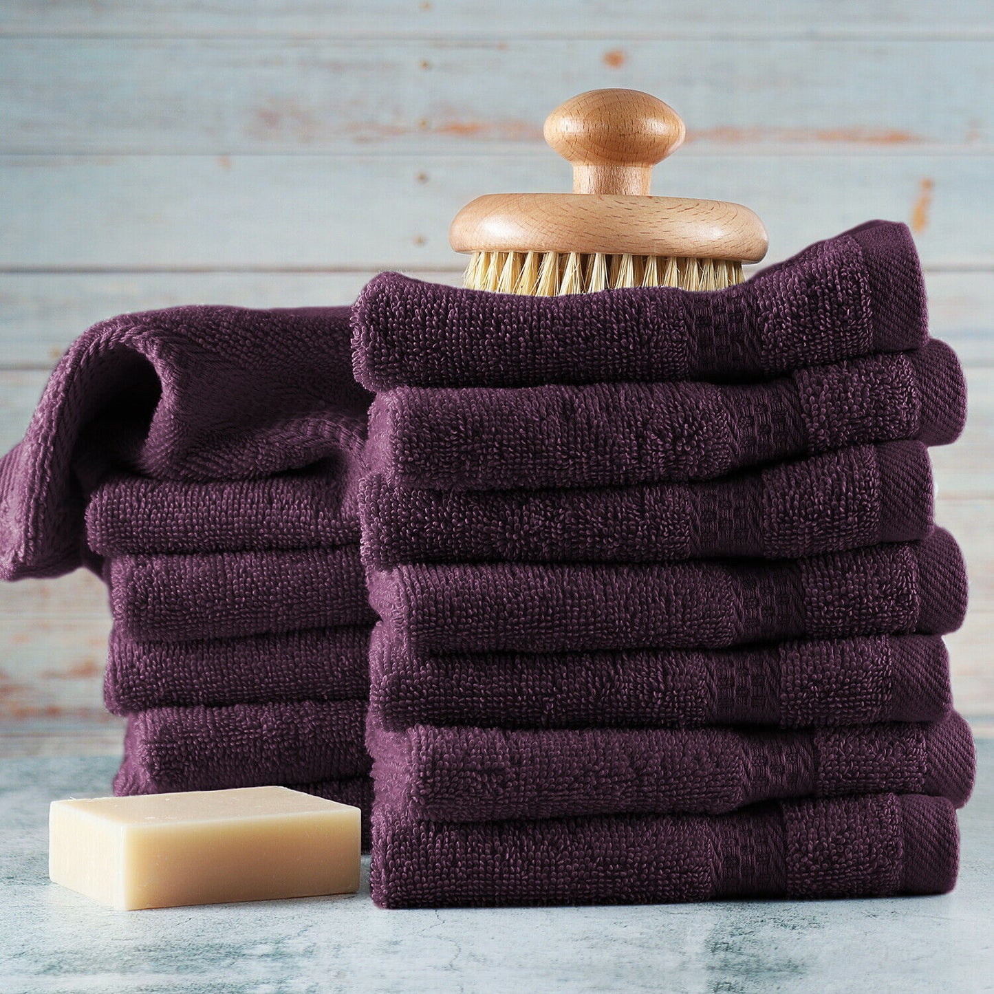 Bath Towels & Washcloths - Face Washcloths Set - 12 Pack Soft 100% Cotton Luxury Towel Face Cloths -