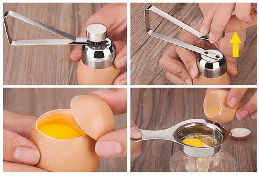 Cutters - Stainless Steel Egg Shell Cutter Topper Cracker -