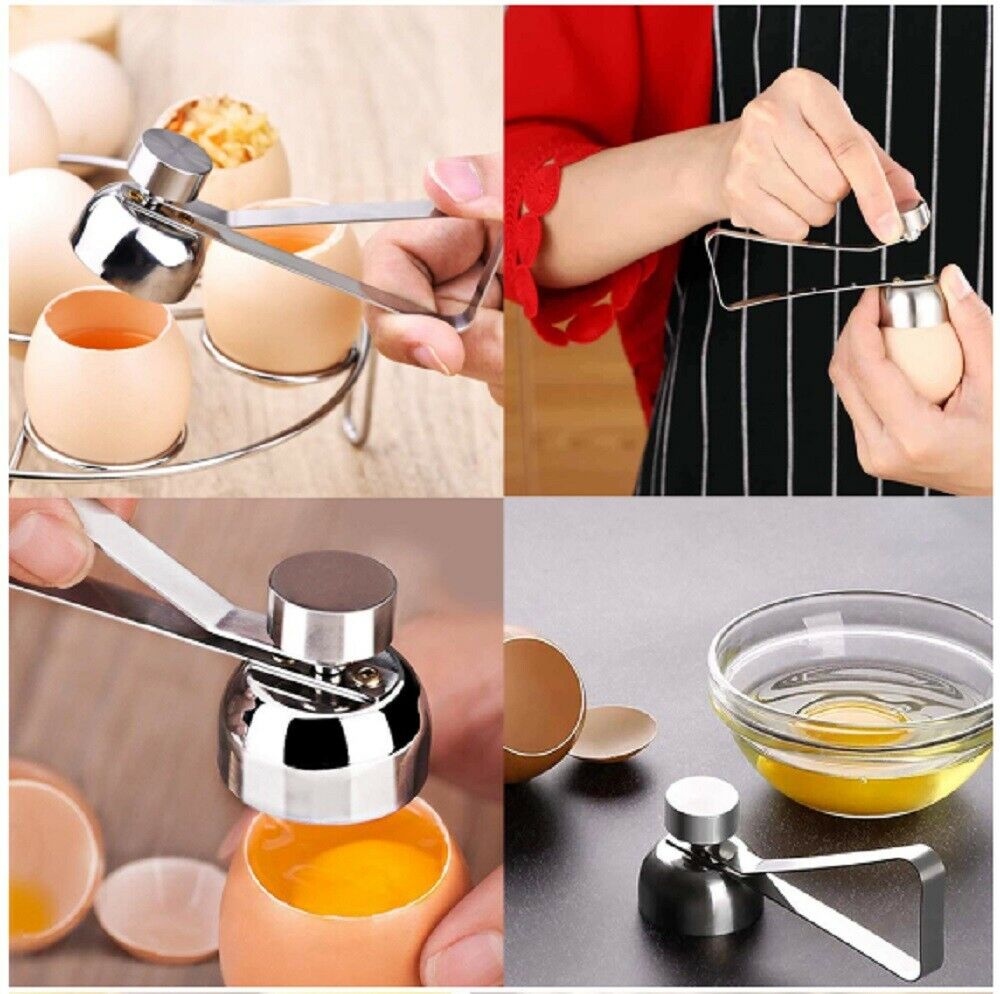Cutters - Stainless Steel Egg Shell Cutter Topper Cracker -