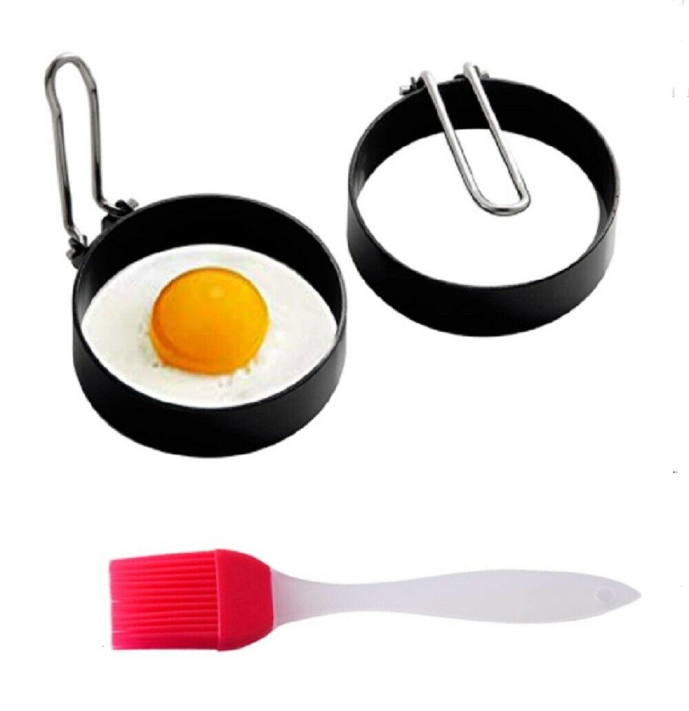 Molding - 2 Pcs Egg Ring Molder - Stainless Steel Non Stick -