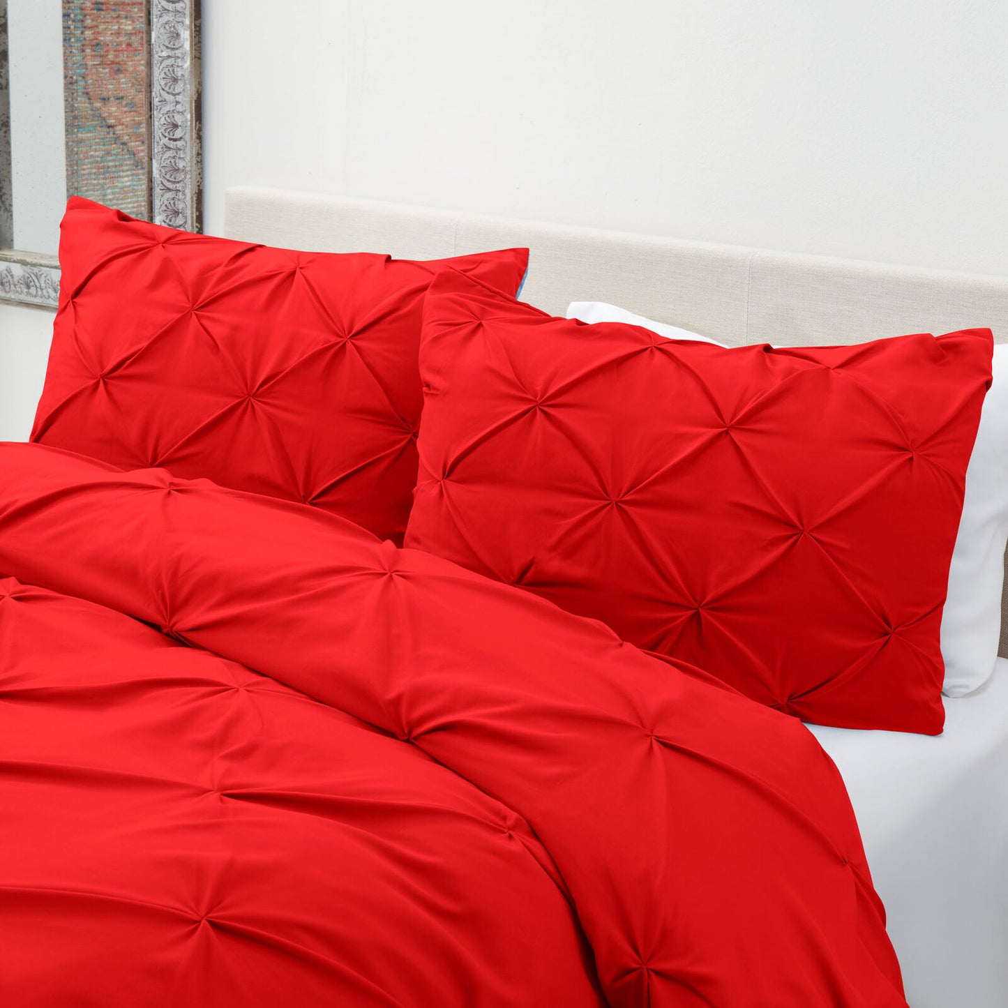 Bedding - Down Alternative Comforter Set - King Queen Twin Duvet Insert & Shams -