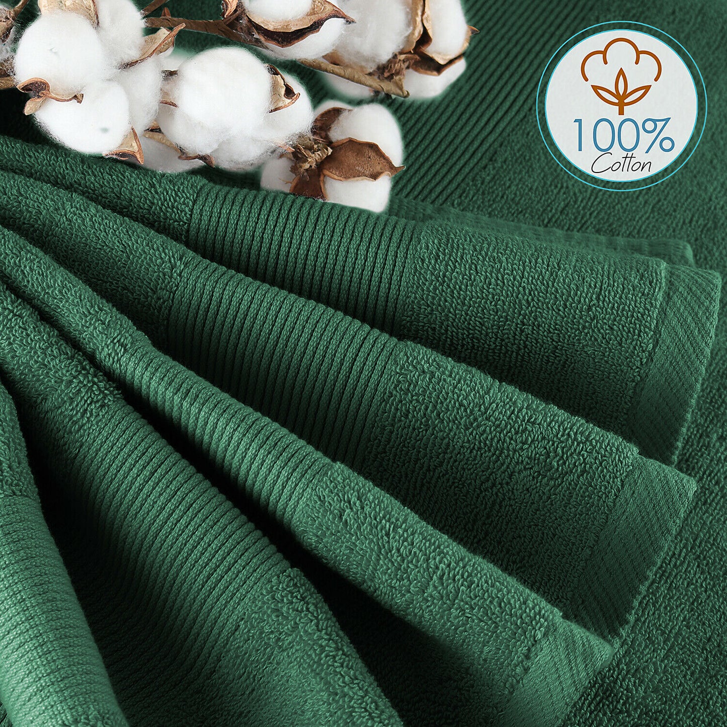 Bath Towels & Washcloths - 10 Piece Towel Set- Soft Cotton Bath Towels, Hand Towels & Washcloth -