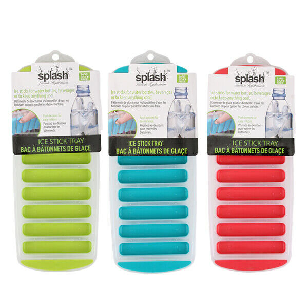 Ice Cube Trays - Water Bottle Ice Stick Tray - Silicone BPA-Free - 3 pack -