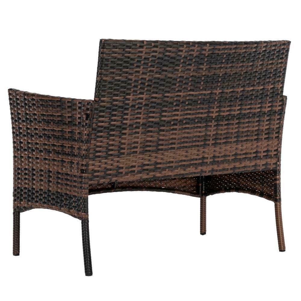 Outdoor Furniture Sets - Outdoor Patio Furniture - Rattan Wicker Furniture - 4 Piece Set Brown -
