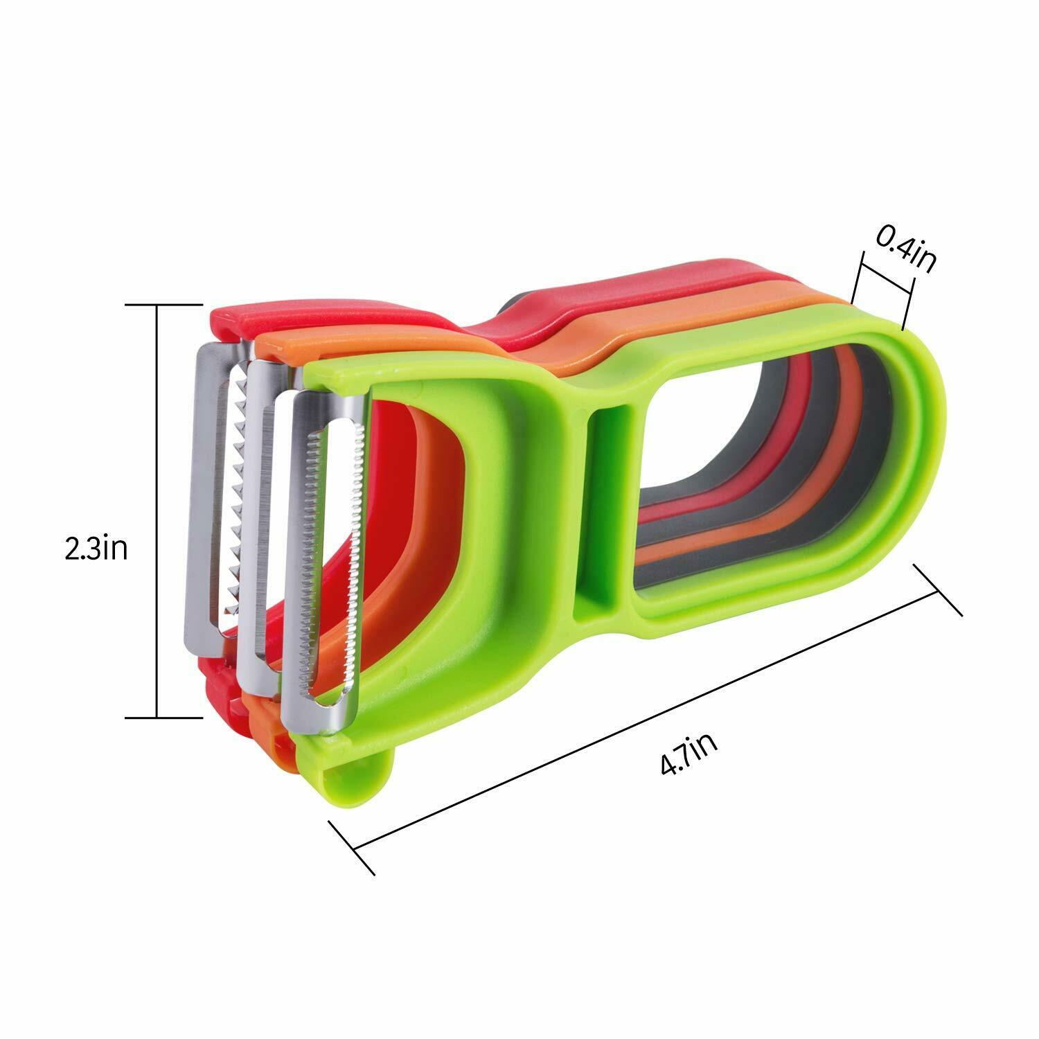 Food Peelers & Corers - Vegetable & Potato Peeler - Kitchen Slicer Cutter Grater - Set of 3 -