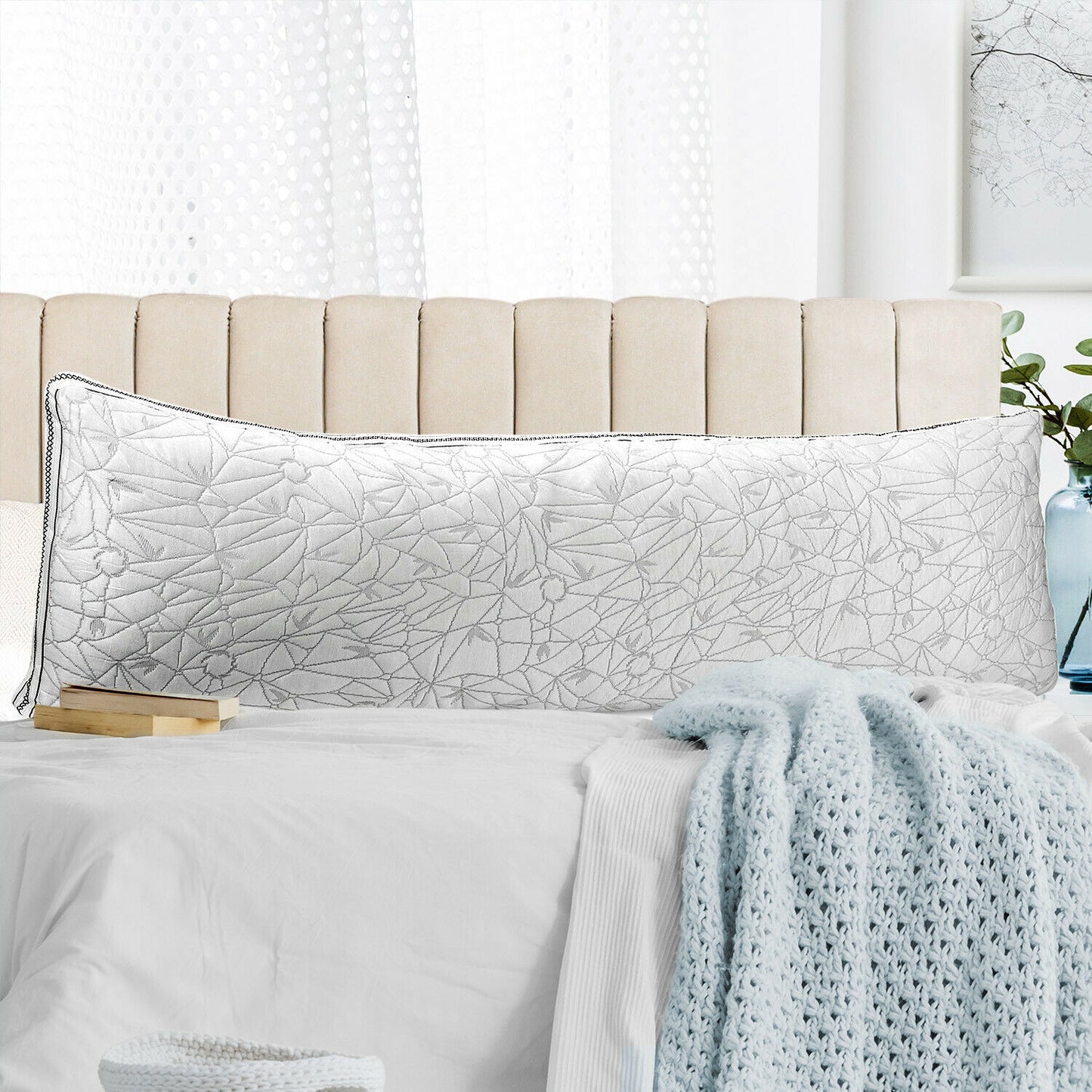 Pillows - Cool Gel Memory Foam Pillow - Hypoallergenic Body Pillow -