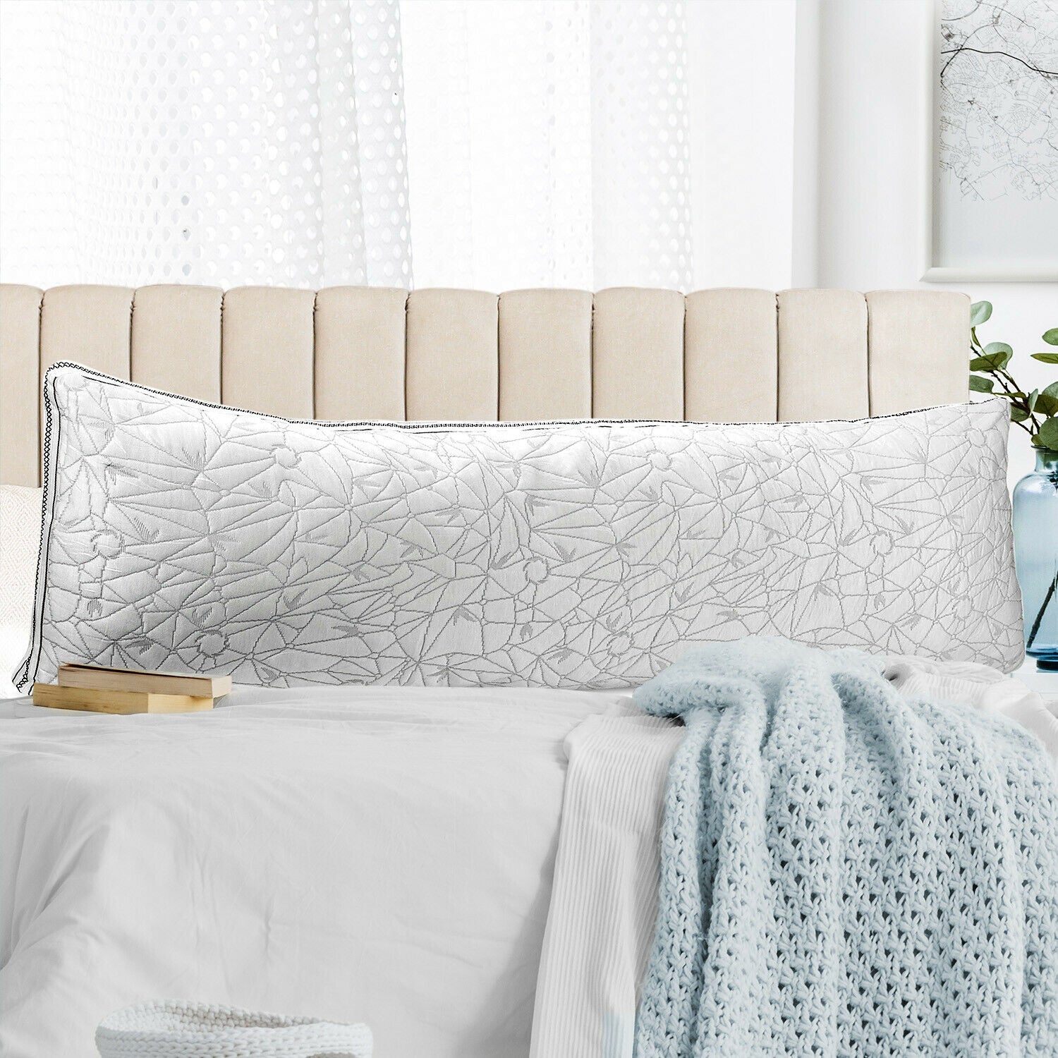 Pillows - Cool Gel Memory Foam Pillow - Hypoallergenic Body Pillow -