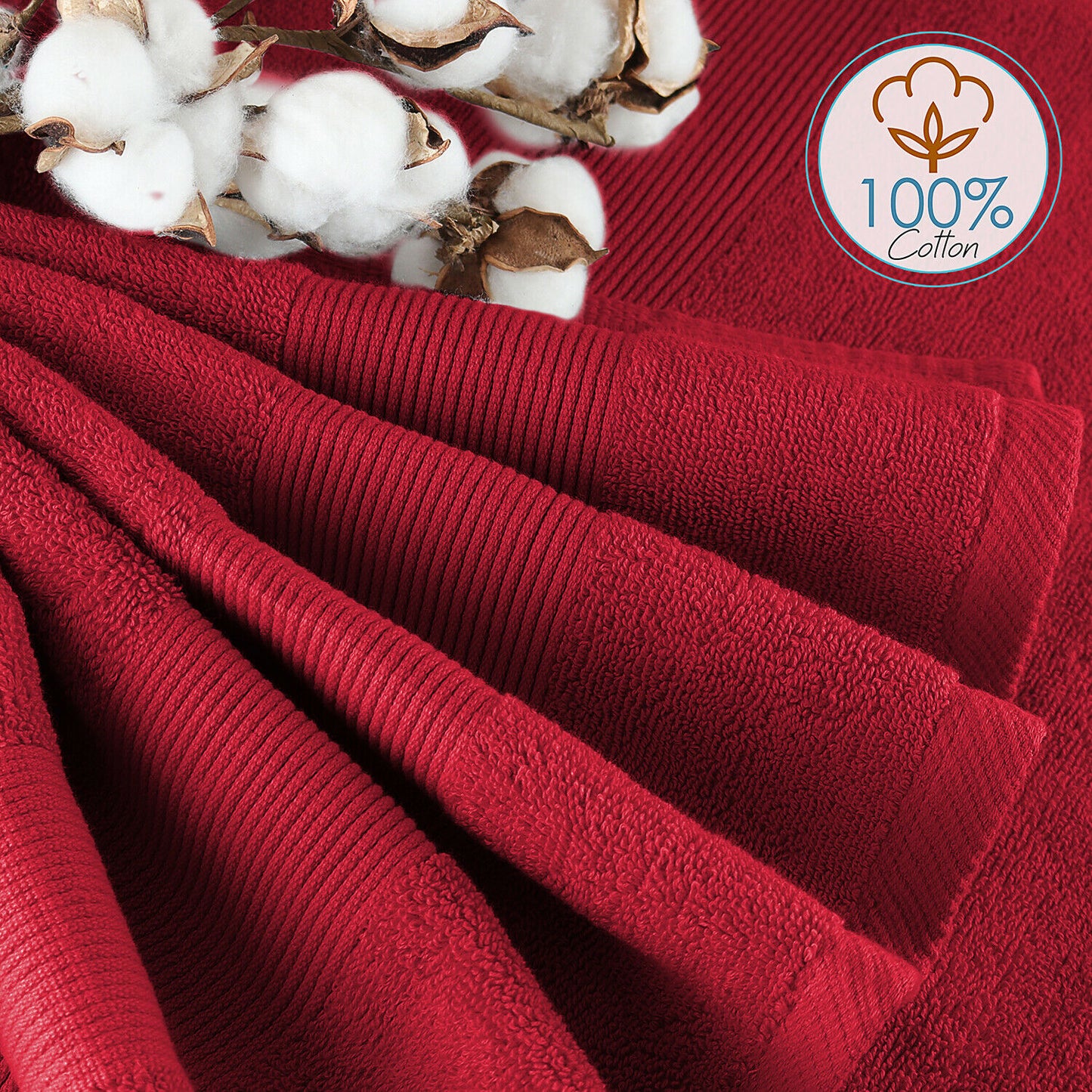 Bath Towels & Washcloths - 10 Piece Towel Set- Soft Cotton Bath Towels, Hand Towels & Washcloth -