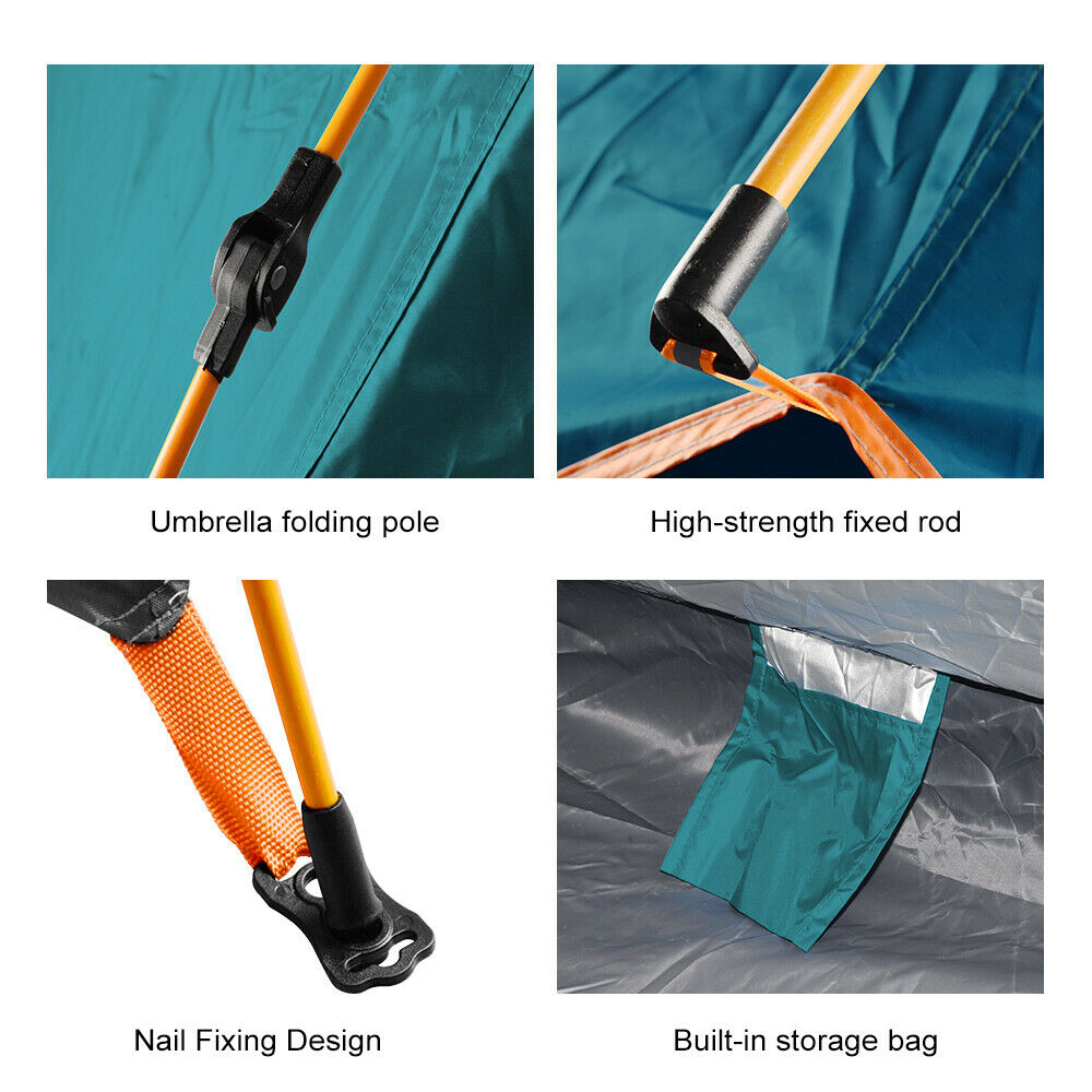 Tents - Tent Camping Pop Up Tent - 3-4 People Waterproof Outdoor Canopy -