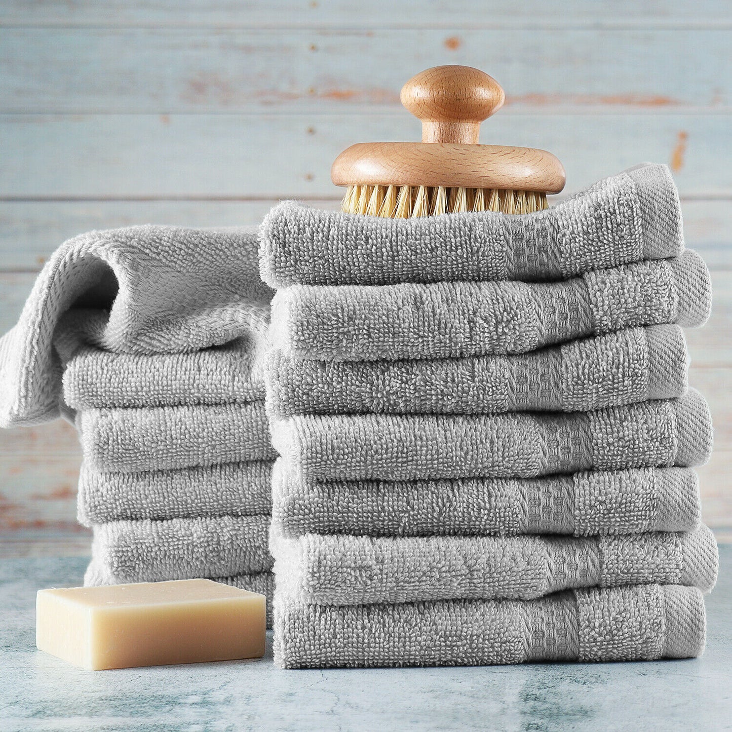 Bath Towels & Washcloths - Face Washcloths Set - 12 Pack Soft 100% Cotton Luxury Towel Face Cloths -