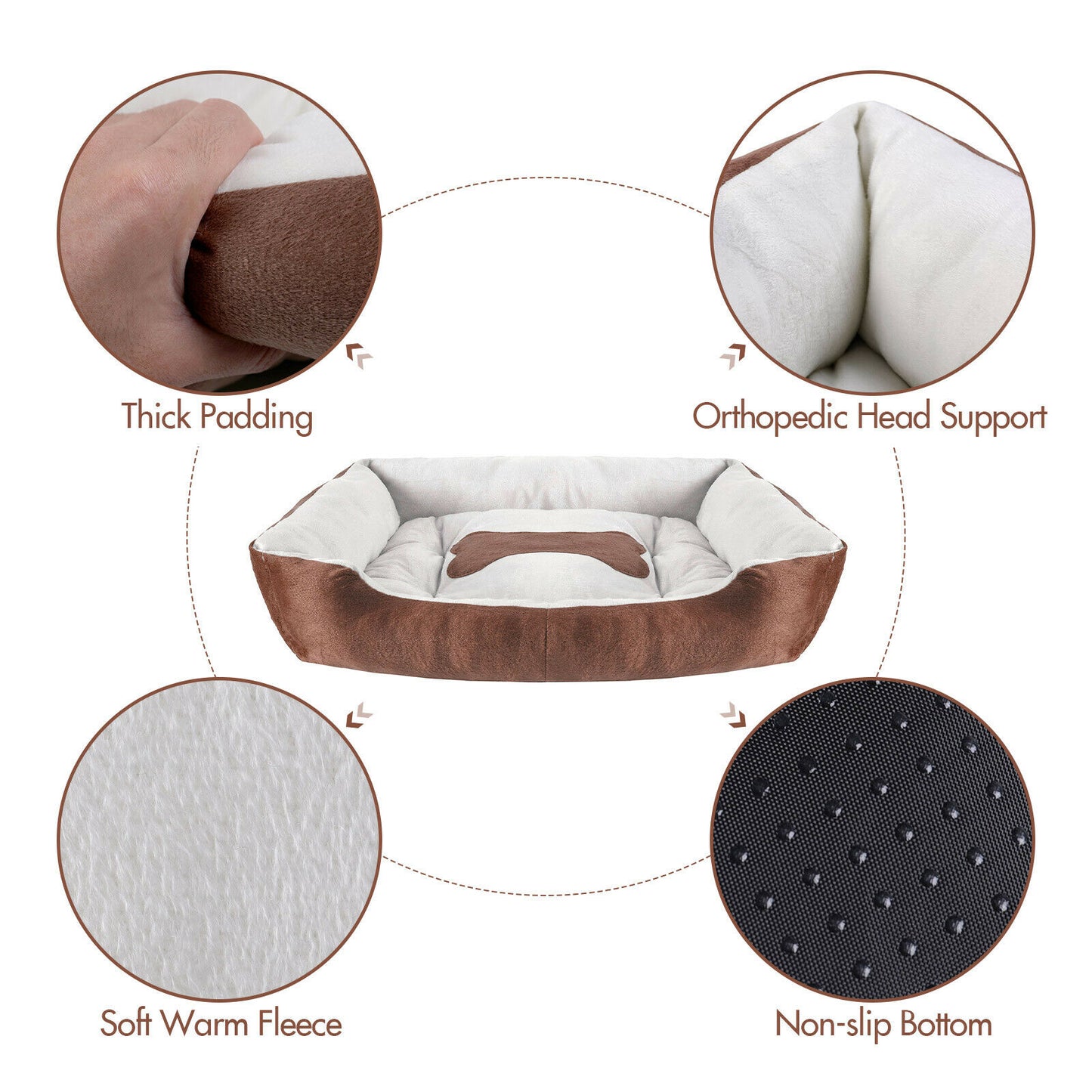 Pet Bed Accessories - Soft Washable Orthopedic Pet Bed - For Dogs or Cats -