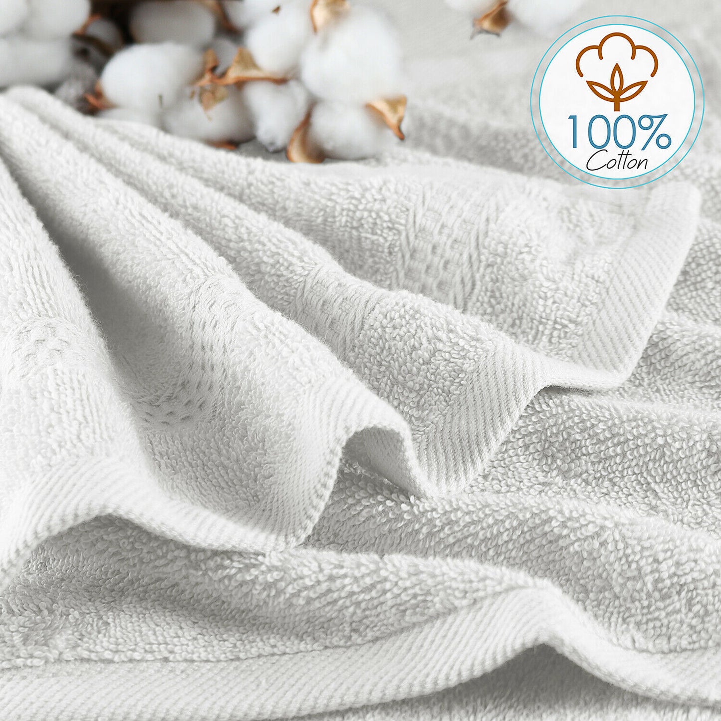 Bath Towels & Washcloths - Face Washcloths Set - 12 Pack Soft 100% Cotton Luxury Towel Face Cloths -