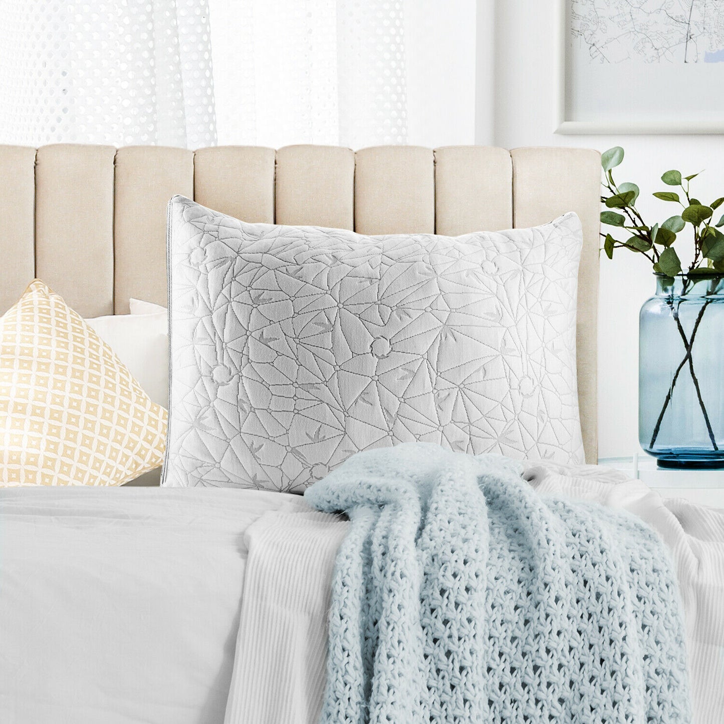 Pillows - Cool Gel Memory Foam Pillow - Hypoallergenic Body Pillow -