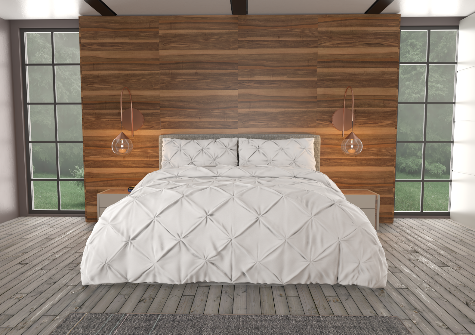 Bedding - Down Alternative Comforter Set - King Queen Twin Duvet Insert & Shams -