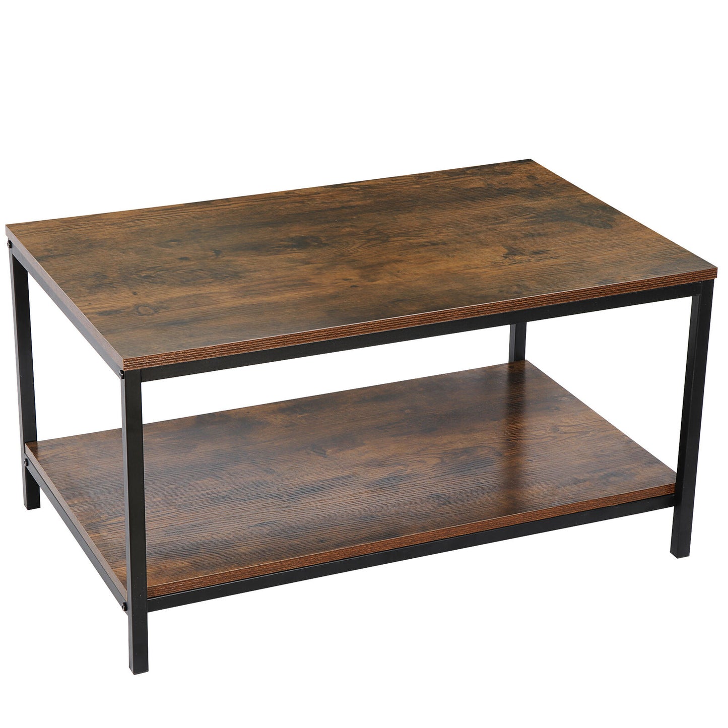 Coffee Tables - Rustic Coffee Table With Storage - Rectangular Wood 31" - Durable -