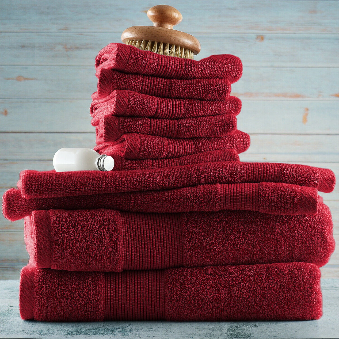 Bath Towels & Washcloths - 10 Piece Towel Set- Soft Cotton Bath Towels, Hand Towels & Washcloth -