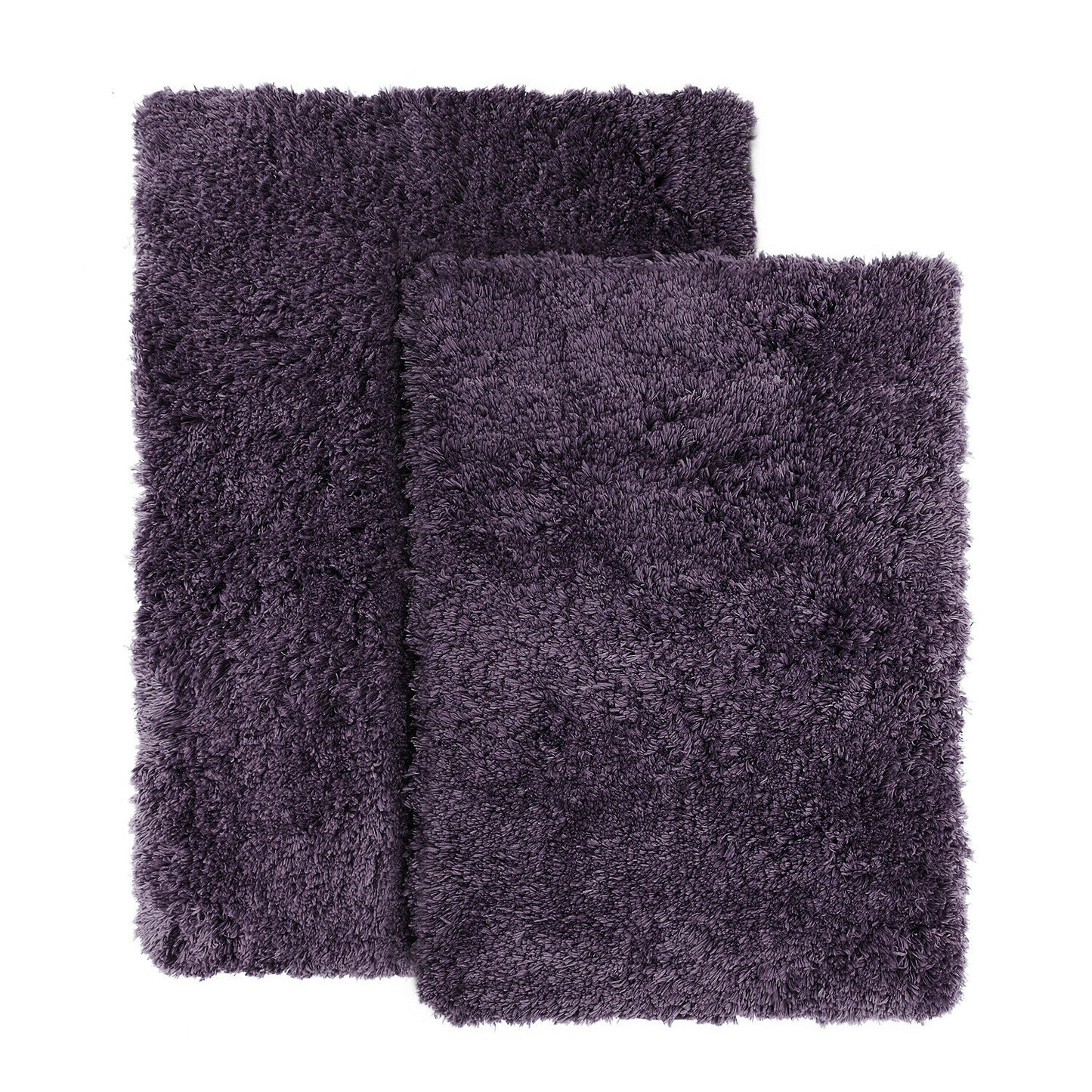 Bath Mats & Rugs - Bathroom Rug Bath Mat Set - 2 Rubber Backed Nonslip Area Rugs 7 Colors - Eggplant Purple