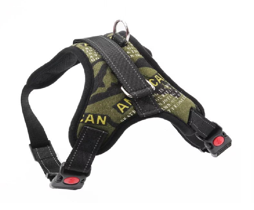 Pet Leashes - Dog Harness - No Pull Adjustable Reflective Vest - XS S M L XXl - XXL / Dark Green Camouflage