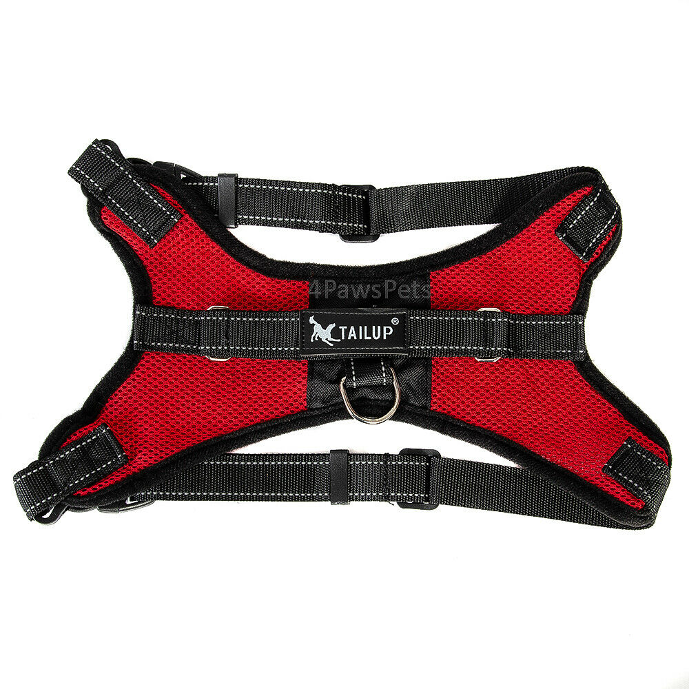 Pet Leashes - Dog Harness - No Pull Adjustable Reflective Vest - XS S M L XXl - L / Red-MESH