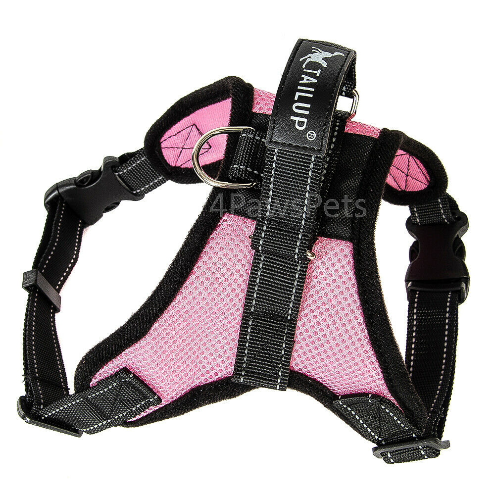 Pet Leashes - Dog Harness - No Pull Adjustable Reflective Vest - XS S M L XXl - XXL / Pink-MESH